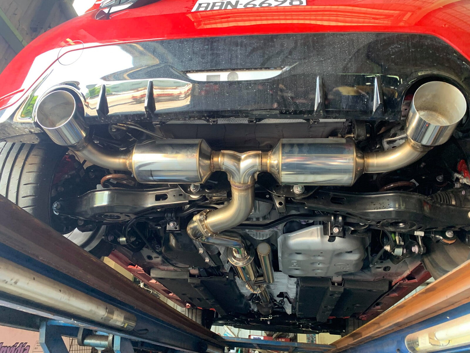 N2 Catback Exhaust Ti Tips for Toyota GR Yaris (Gen 1) XPA16R