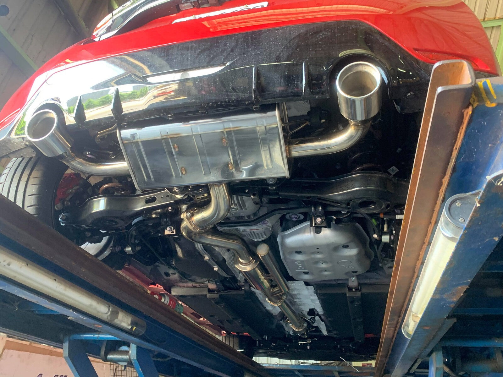 Q300 02 Back Catless Exhaust Ti Tips for Toyota GR Yaris (Gen 1) XPA16R