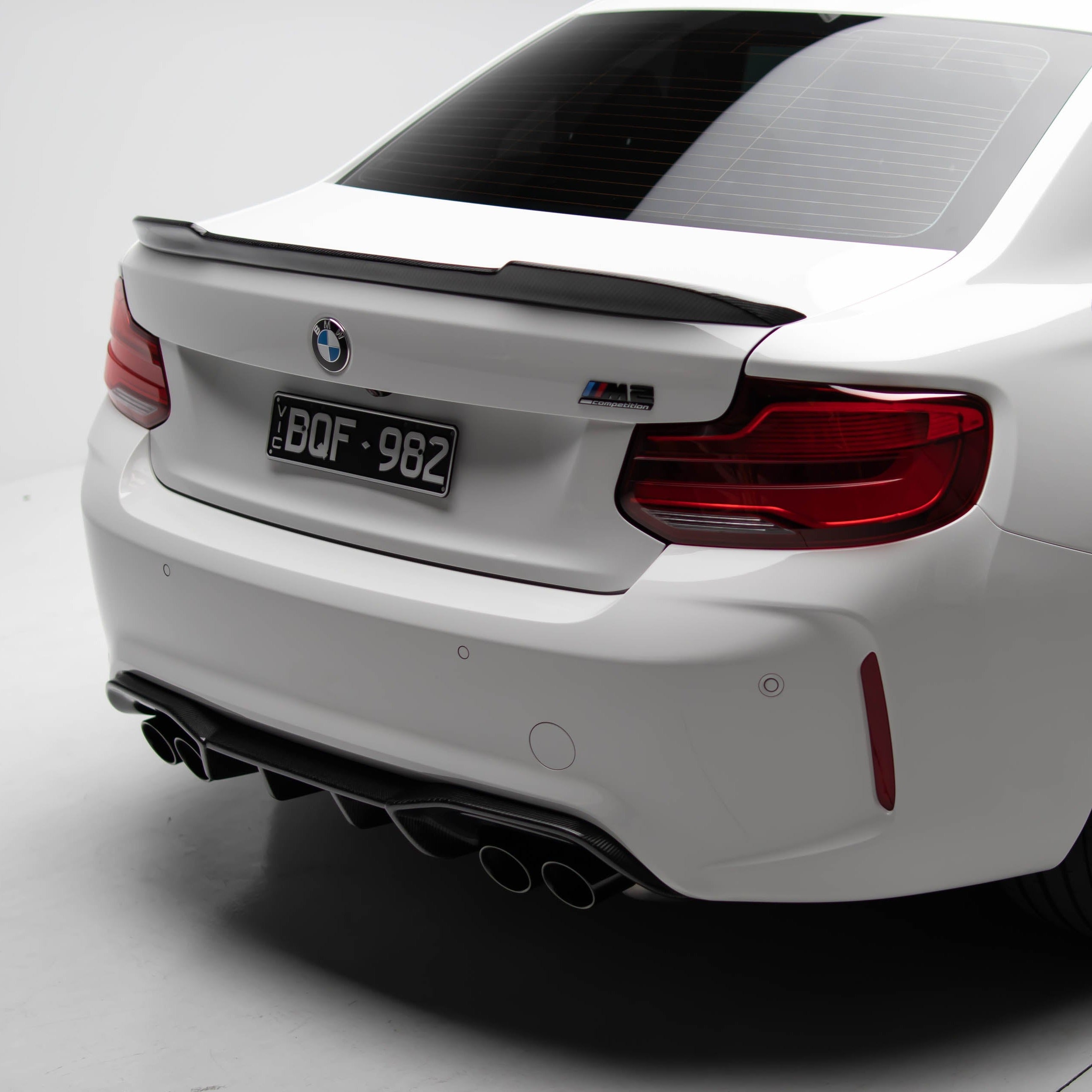 CS Style Pre Pregged Dry Carbon Fiber Trunk Lid Spoiler for BMW 2 Series M2 F22 F87 2014-2021