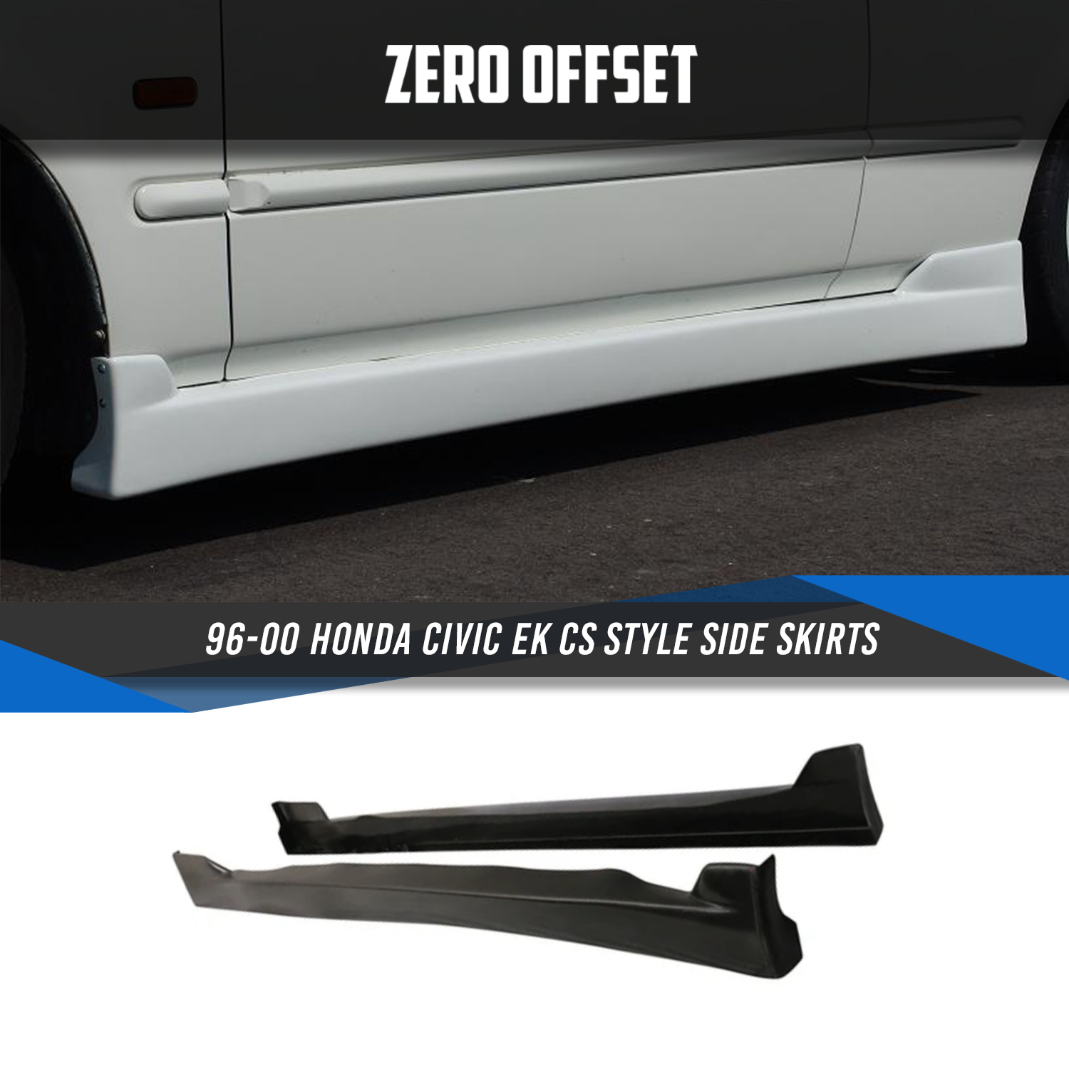 CS Style Side Skirts for 96 00 Honda Civic EK