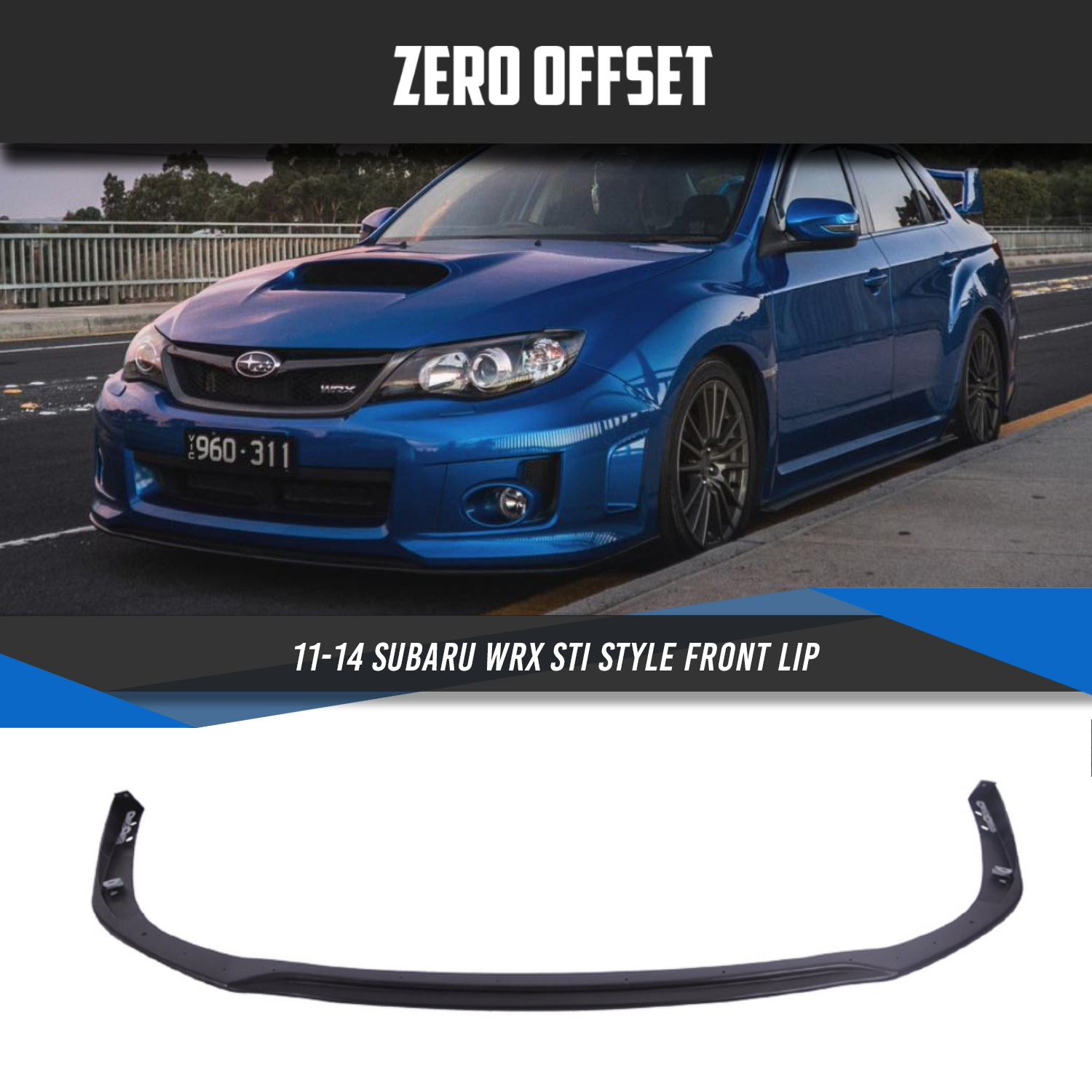 STI Style Front Lip for Subaru WRX 11 14