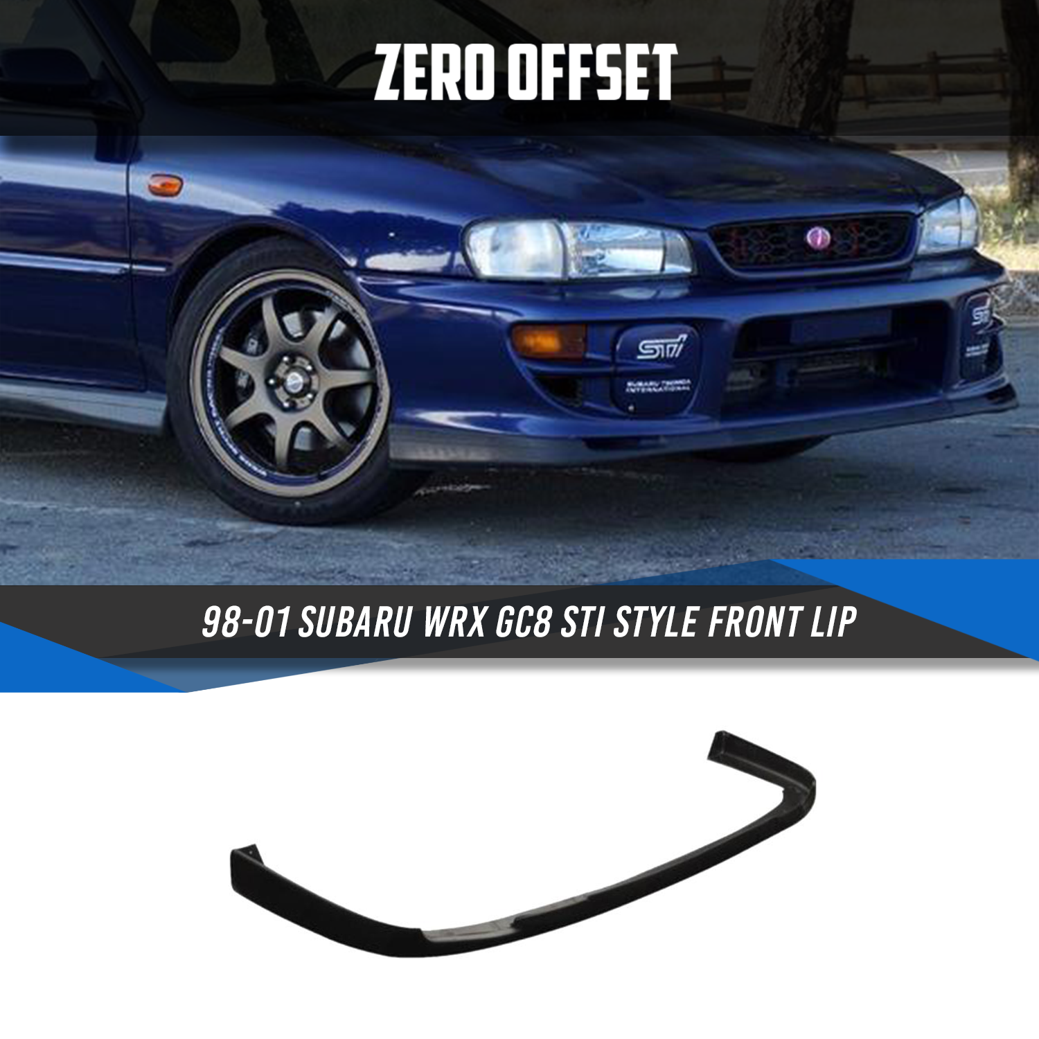 STI Style Front Lip for 98 01 Subaru WRX GC8