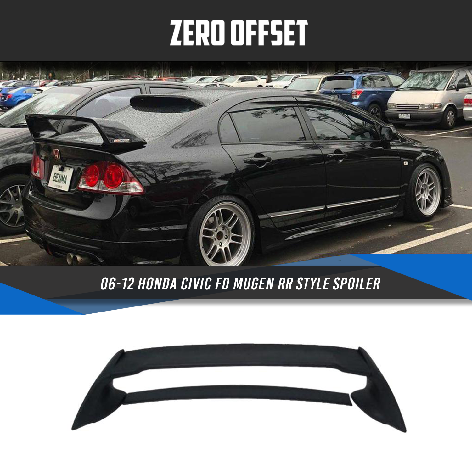 Mugen RR Style Spoiler for Honda Civic FD 2006-2011