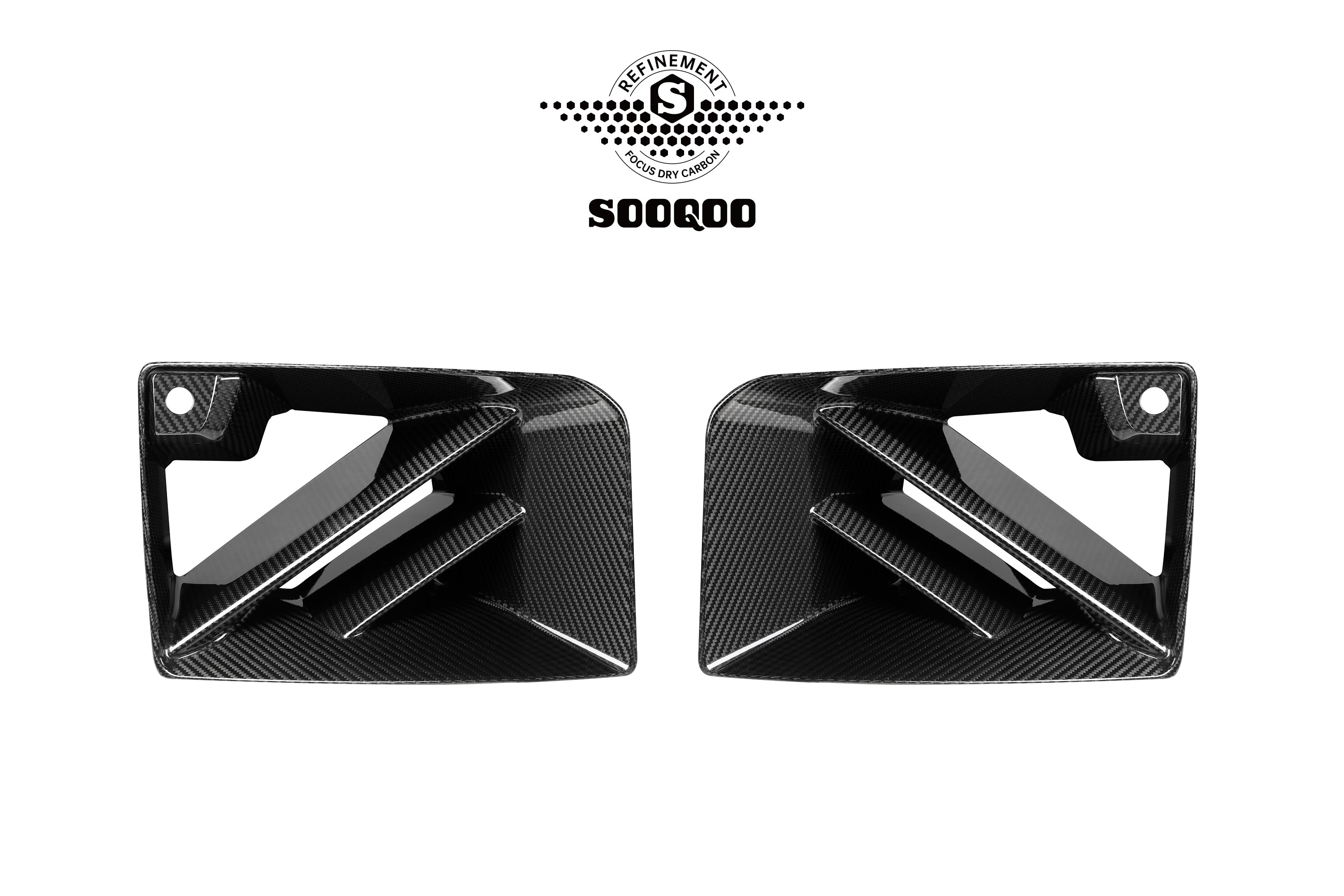Sooqoo Pre Pregged Dry Carbon Fiber Front Intake Ducts for BMW M2 G87 2023+