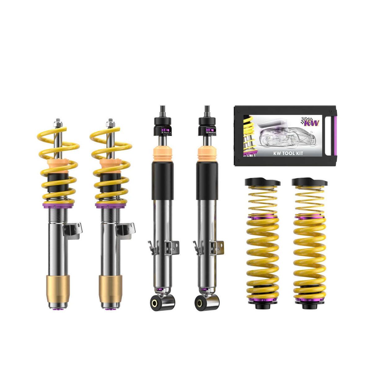 KW V3 Inox Coilover Kit for BMW M2 G87 / M3 G80 / M4 G82 (RWD, incl. EDC Deactivation)