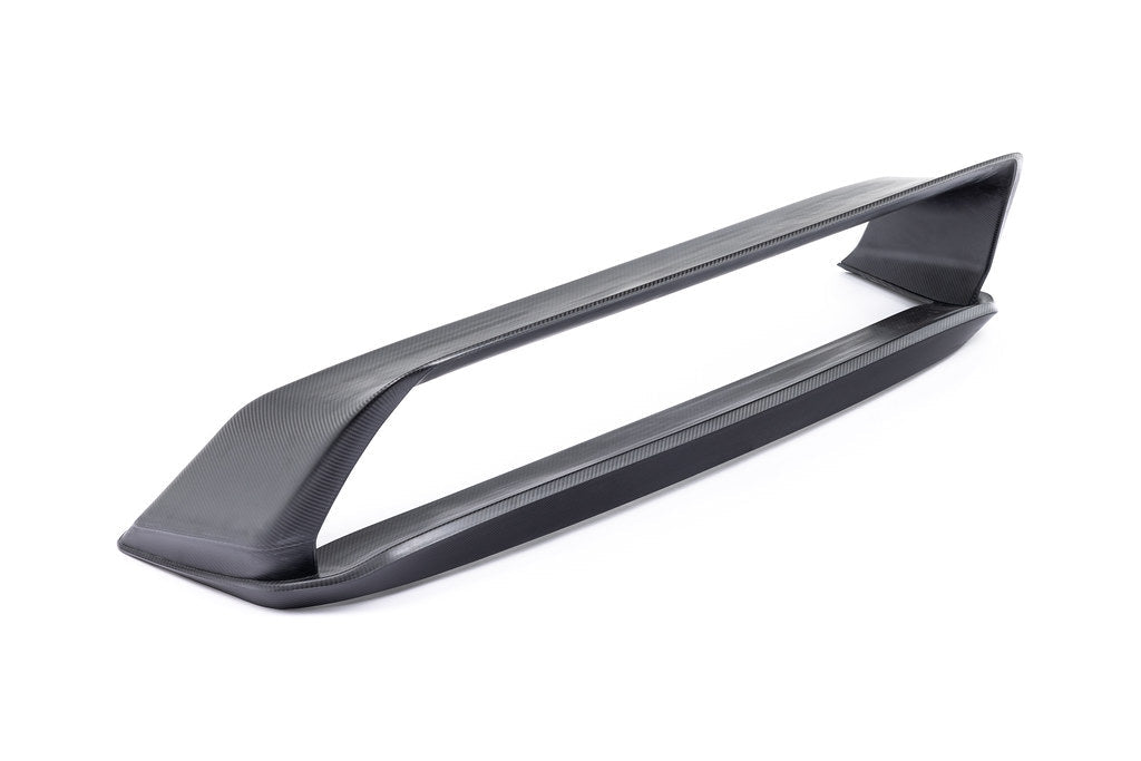 Alpha-N G87 M2 carbon fixed rear wing Class 3 in pre-preg carbon fiber on white background