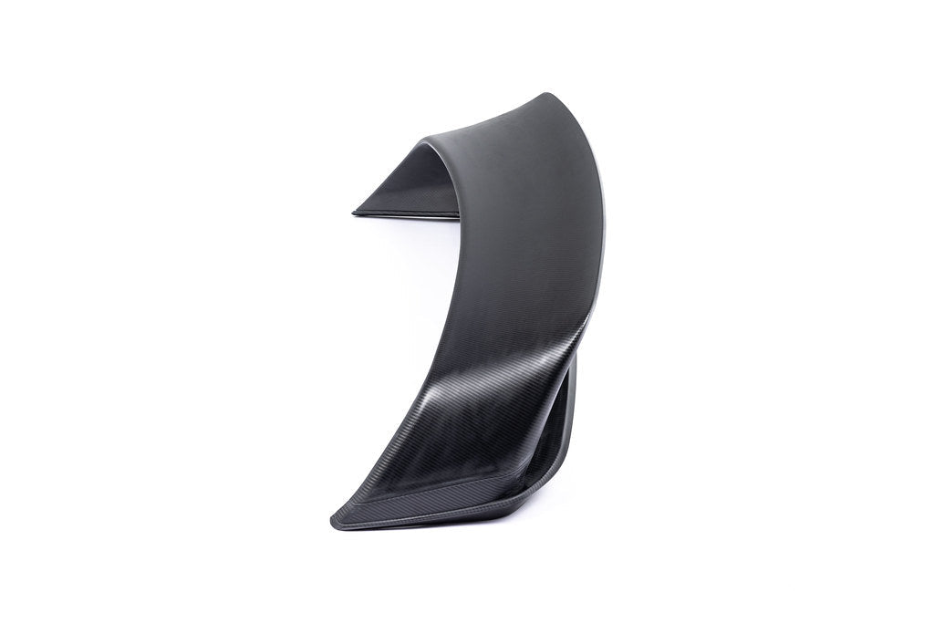 Alpha-N G87 M2 carbon fixed rear wing Class 3 in pre-preg carbon fiber on white background