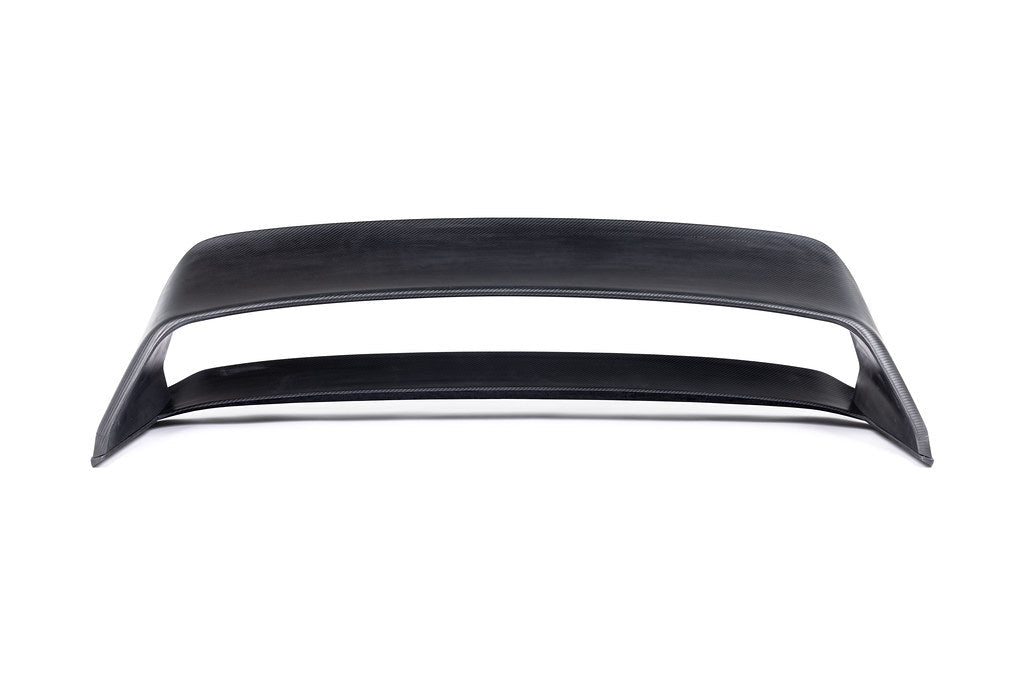Alpha-N G87 M2 carbon fixed rear wing Class 3 in pre-preg carbon fiber on white background
