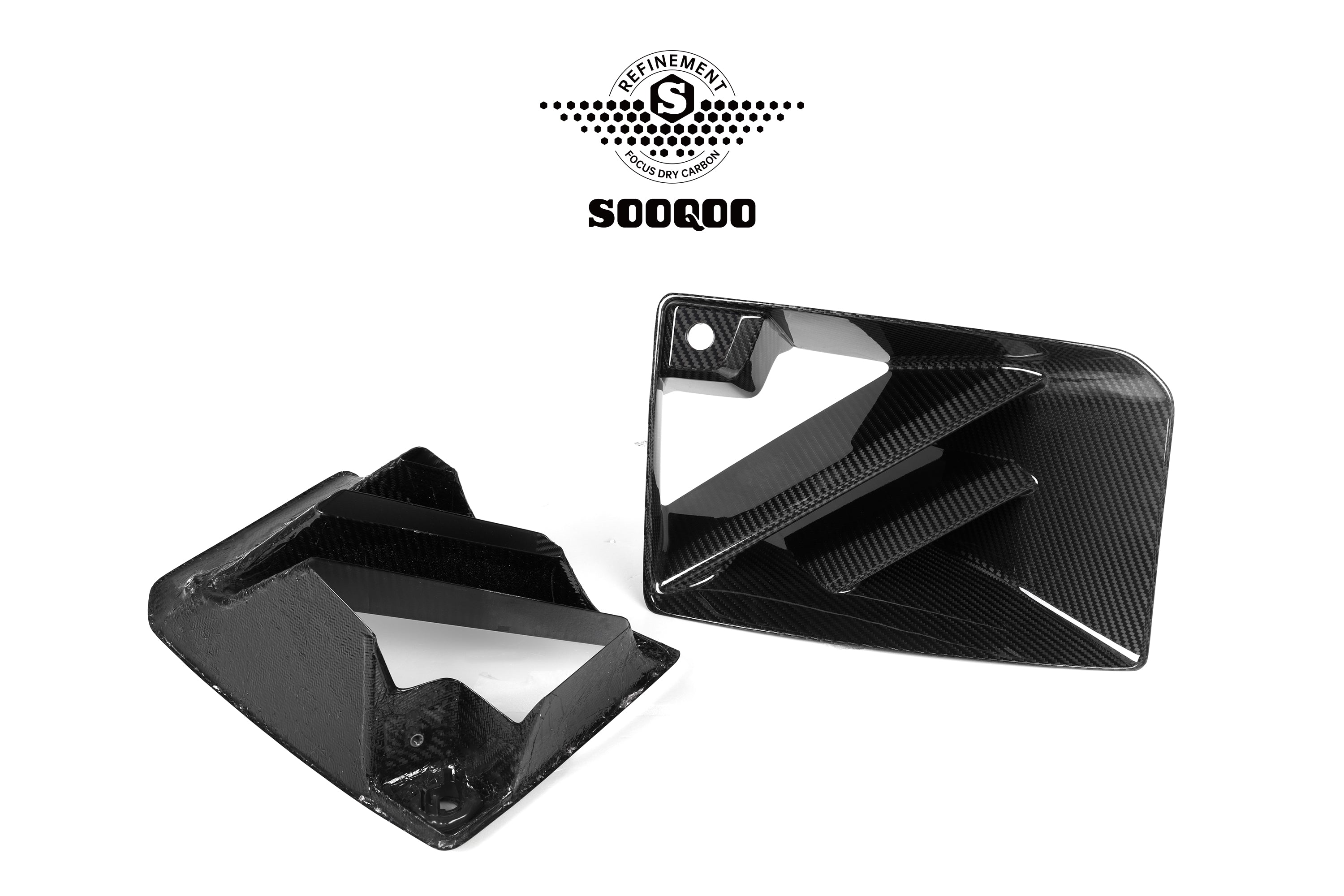 Sooqoo Pre Pregged Dry Carbon Fiber Front Intake Ducts for BMW M2 G87 2023+