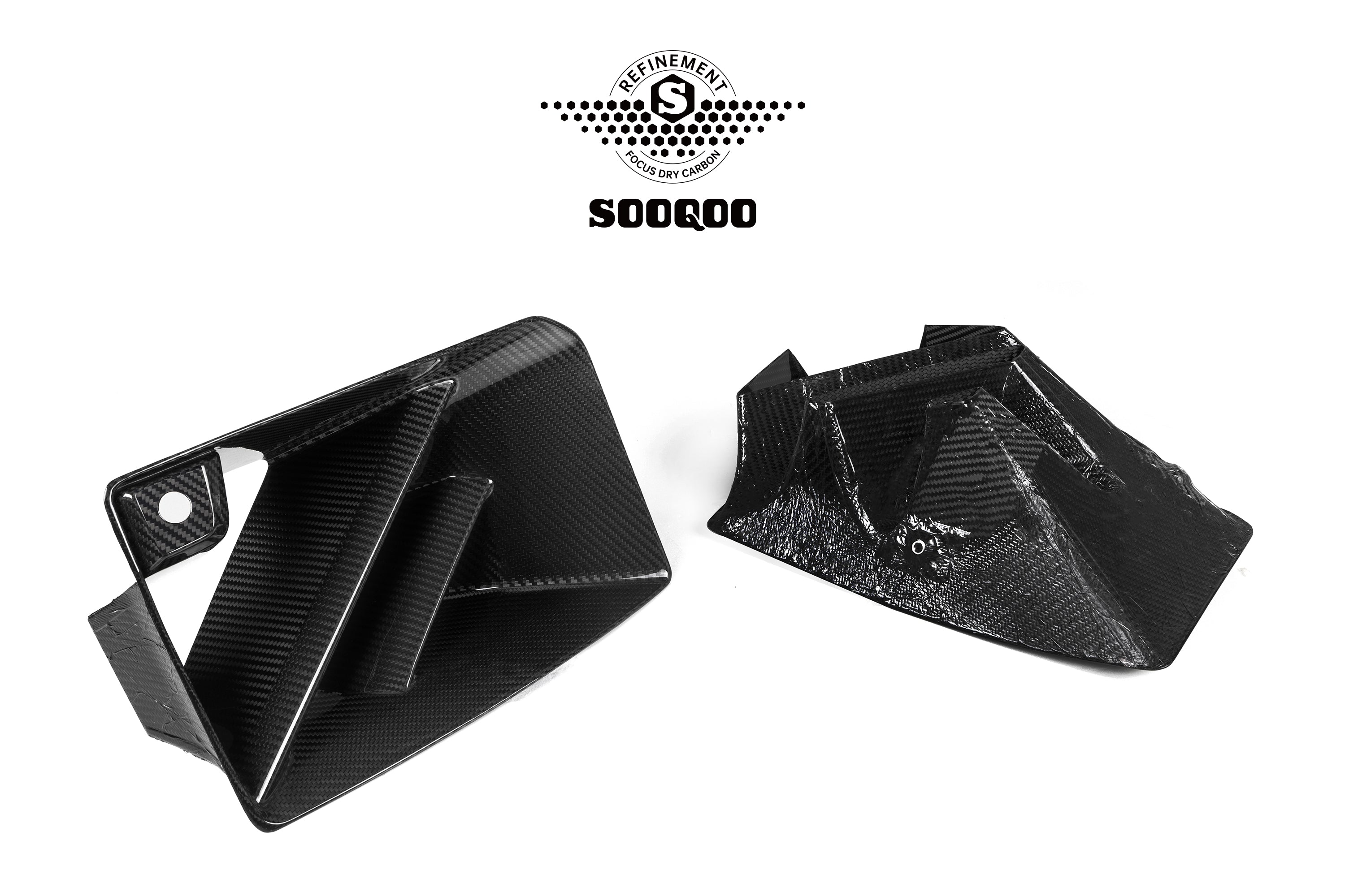 Sooqoo Pre Pregged Dry Carbon Fiber Front Intake Ducts for BMW M2 G87 2023+