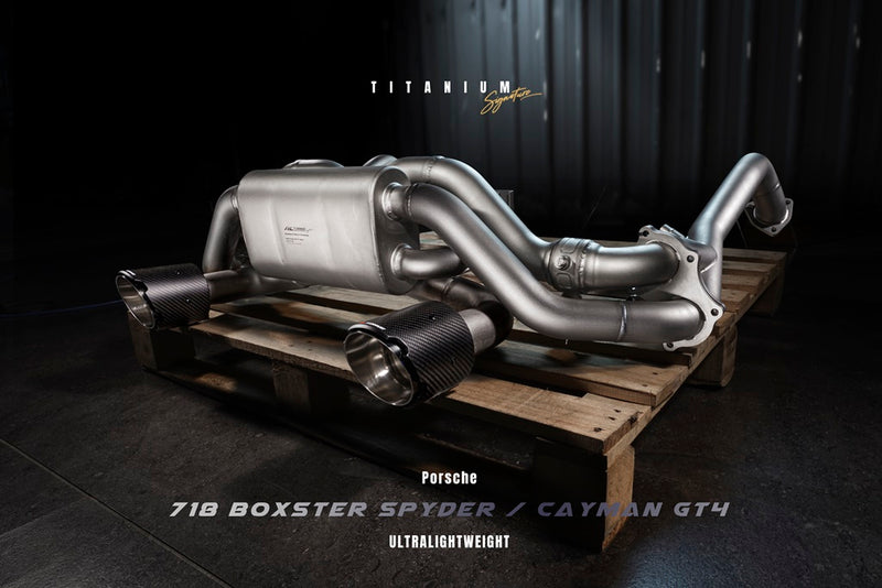 Valvetronic Exhaust System for Porsche Cayman GT4 / Boxster Spyder 718 Titanium Signature Series Pre Feb 20