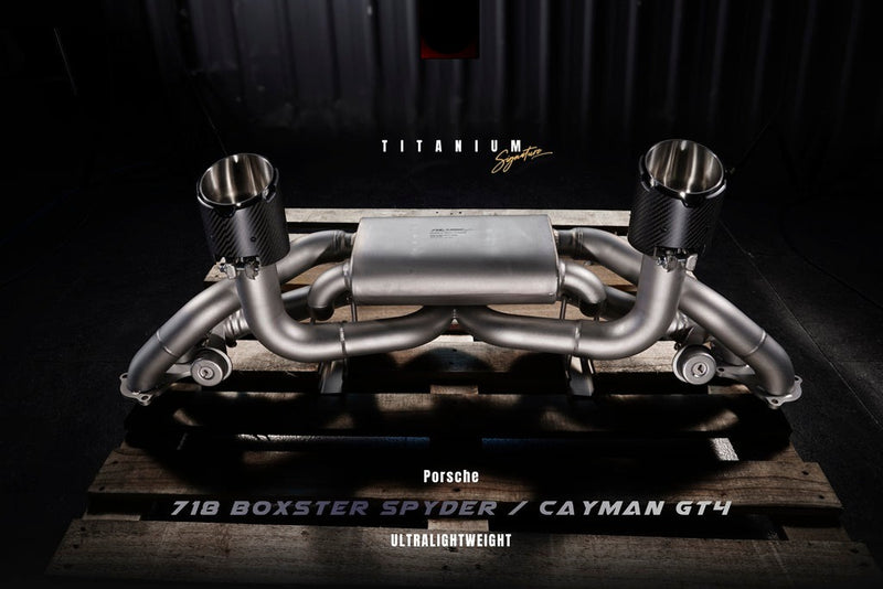 Valvetronic Exhaust System for Porsche Cayman GT4 / Boxster Spyder 718 Titanium Signature Series After Feb 20
