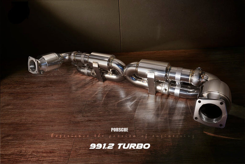 Valvetronic Exhaust System for Porsche 911 Turbo / S OEM Tips Compatible Version 991.1 / 991.2 13-19