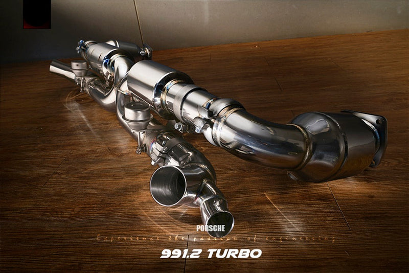 Valvetronic Exhaust System for Porsche 911 Turbo / S OEM Tips Compatible Version 991.1 / 991.2 13-19