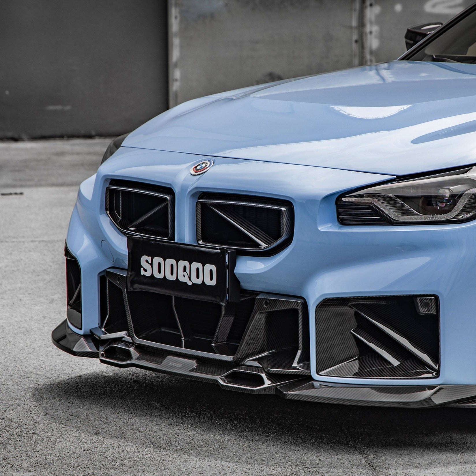 Sooqoo Pre Pregged Dry Carbon Fiber Center Bumper Trim for BMW M2 G87 2023+