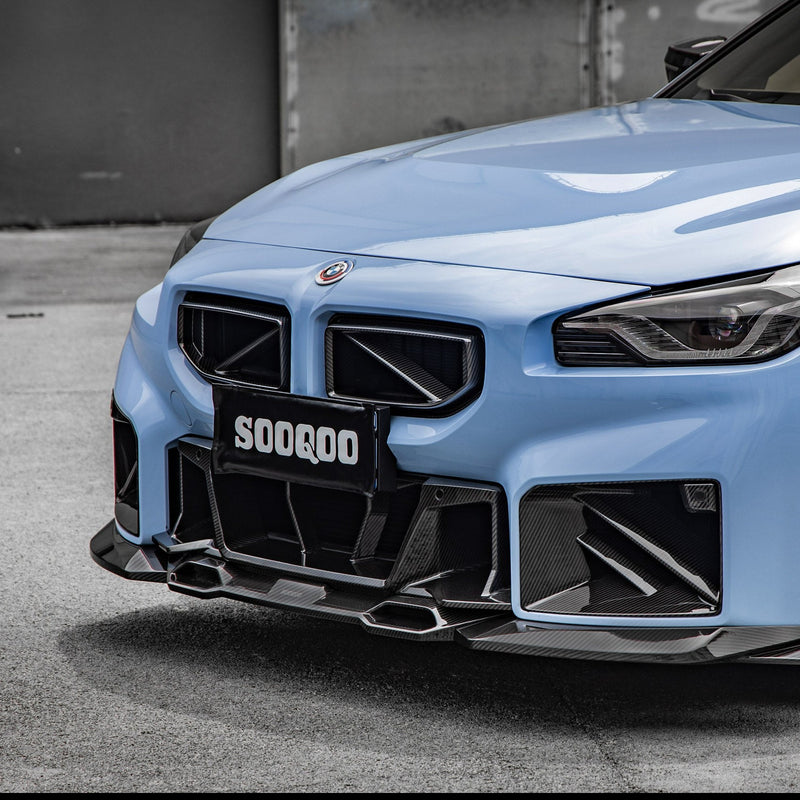 Sooqoo Style Pre Pregged Dry Carbon Fiber Front Grill for BMW M2 G87 23+