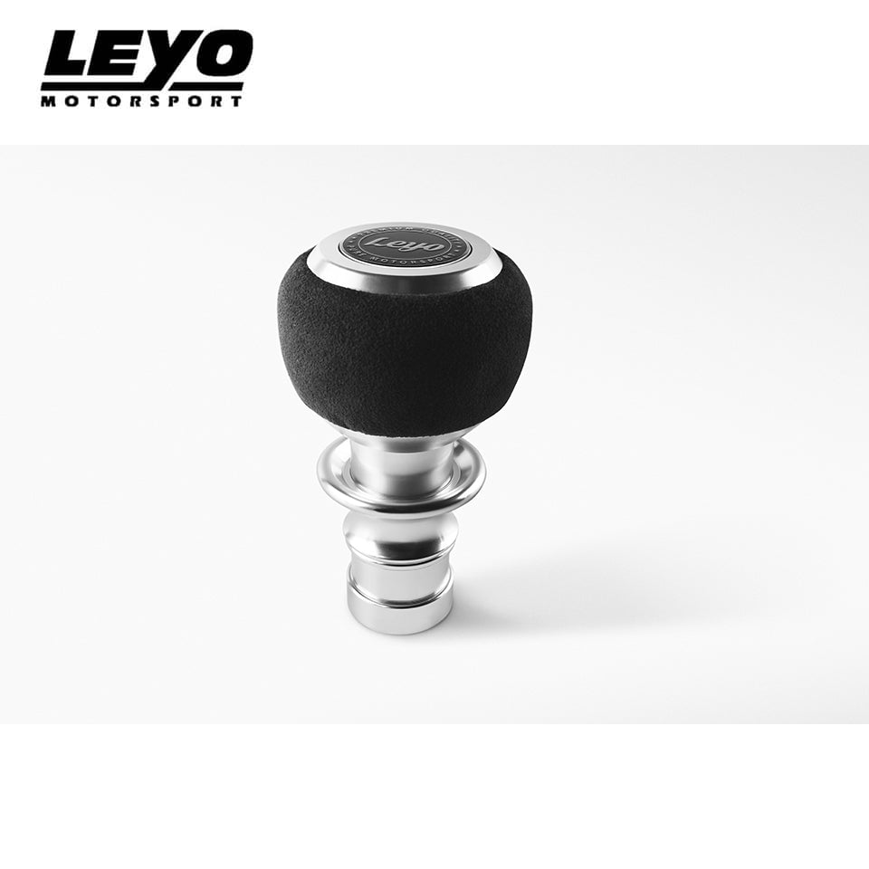 Black Alcantara DSG Shift Knob Silver Anodized - Volkswagen Audi Skoda