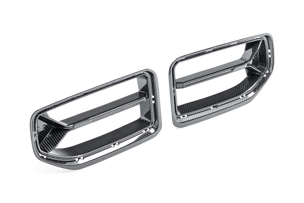 Alpha N G87 M2 Carbon front grille, V2 exterior car part with a sleek black finish on a white background.