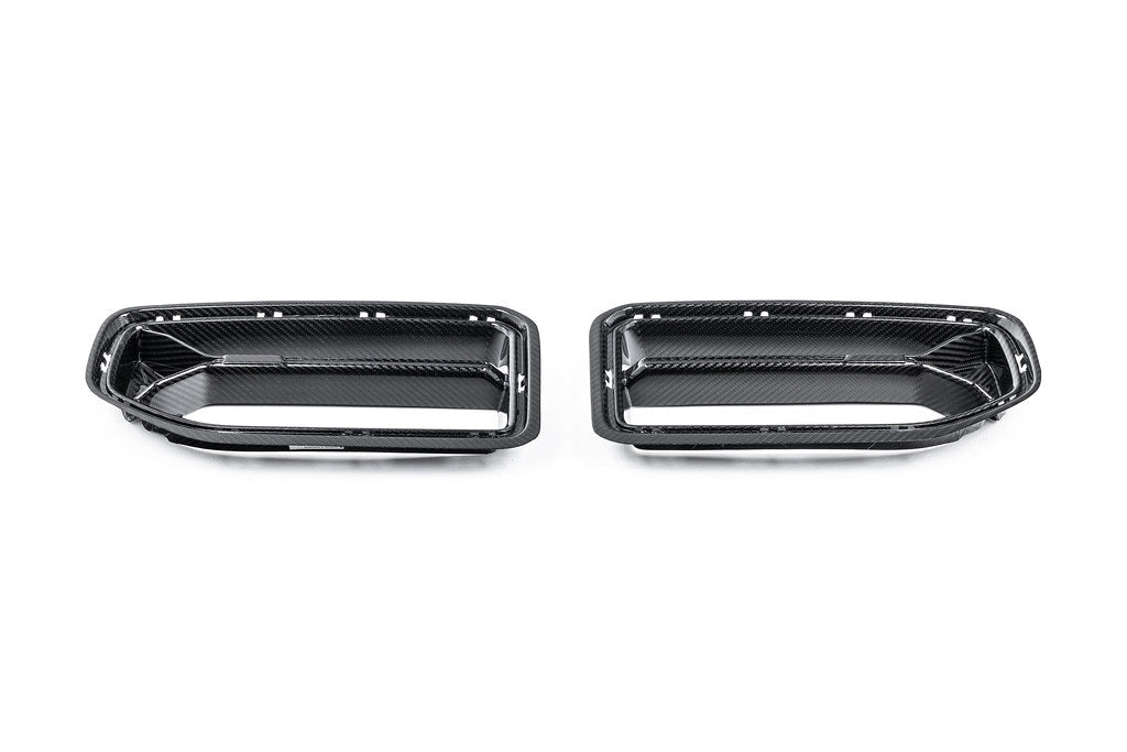 Alpha N G87 M2 Carbon Front Grille V2 exterior car accessory on white background with detailed carbon fiber design