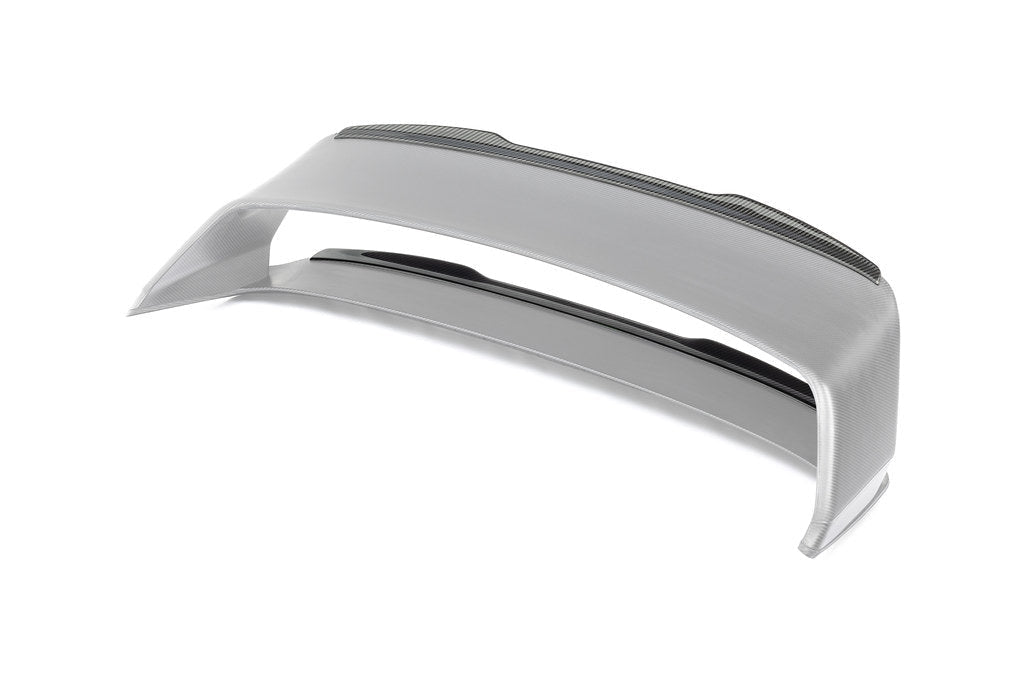 Alpha N G87 M2 Class 3 Wing Gurney Flap set installed on a car exterior, displayed against a white background.
