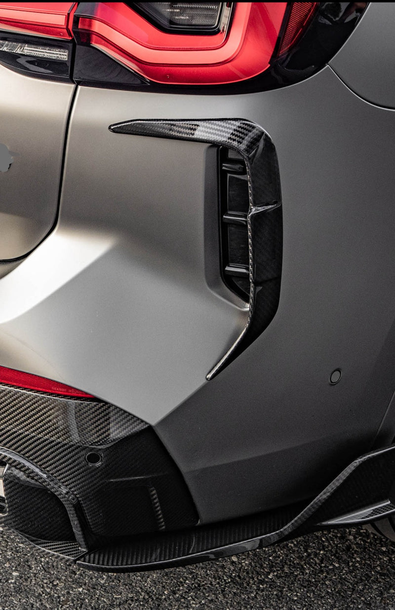 Sooqoo Style Pre Pregged Dry Carbon Fiber Rear Canard for BMW iX3 G08i