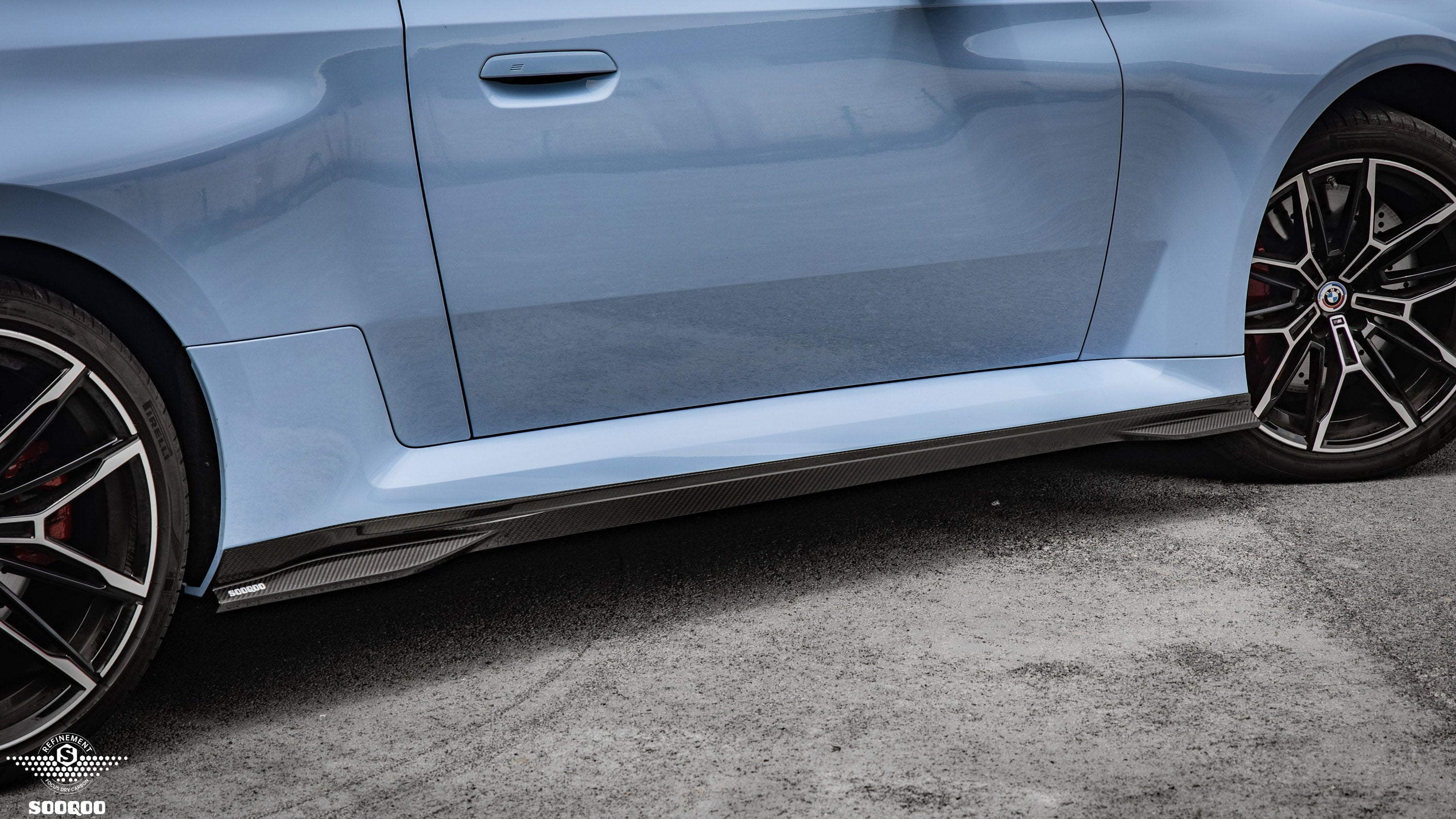 Sooqoo Pre Pregged Dry Carbon Fiber Side Skirts for BMW M2 G87 2023+