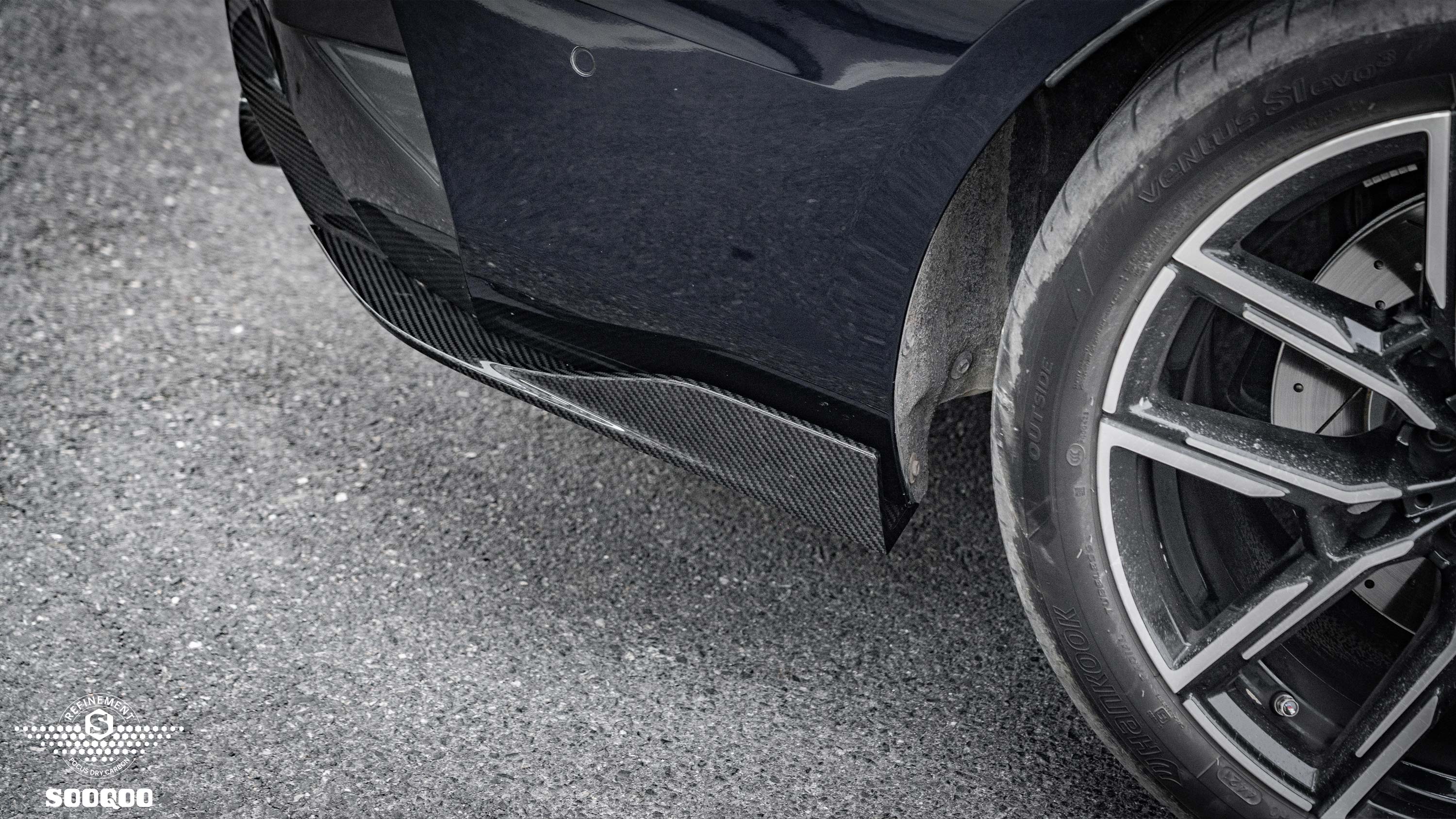 Sooqoo Pre Pregged Dry Carbon Fiber Quad Tips Diffuser for BMW 4 Series G26 2021+