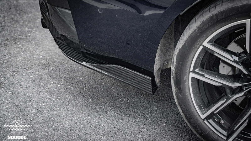 Sooqoo Style Pre Pregged Dry Carbon Fiber Quad Tips Diffuser for BMW 4 Series G26 21+