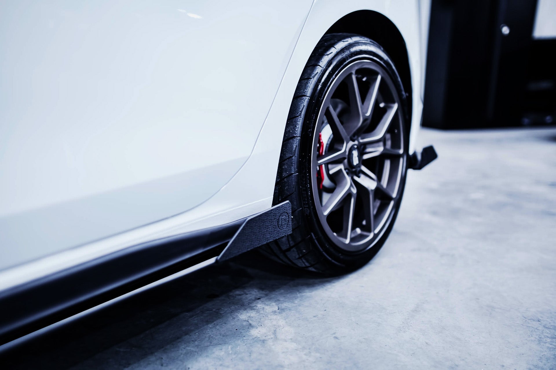 DISCONTINUED SANDED MATTE FINISH - MK8 Golf GTI Side Skirt Splitters (Pair)
