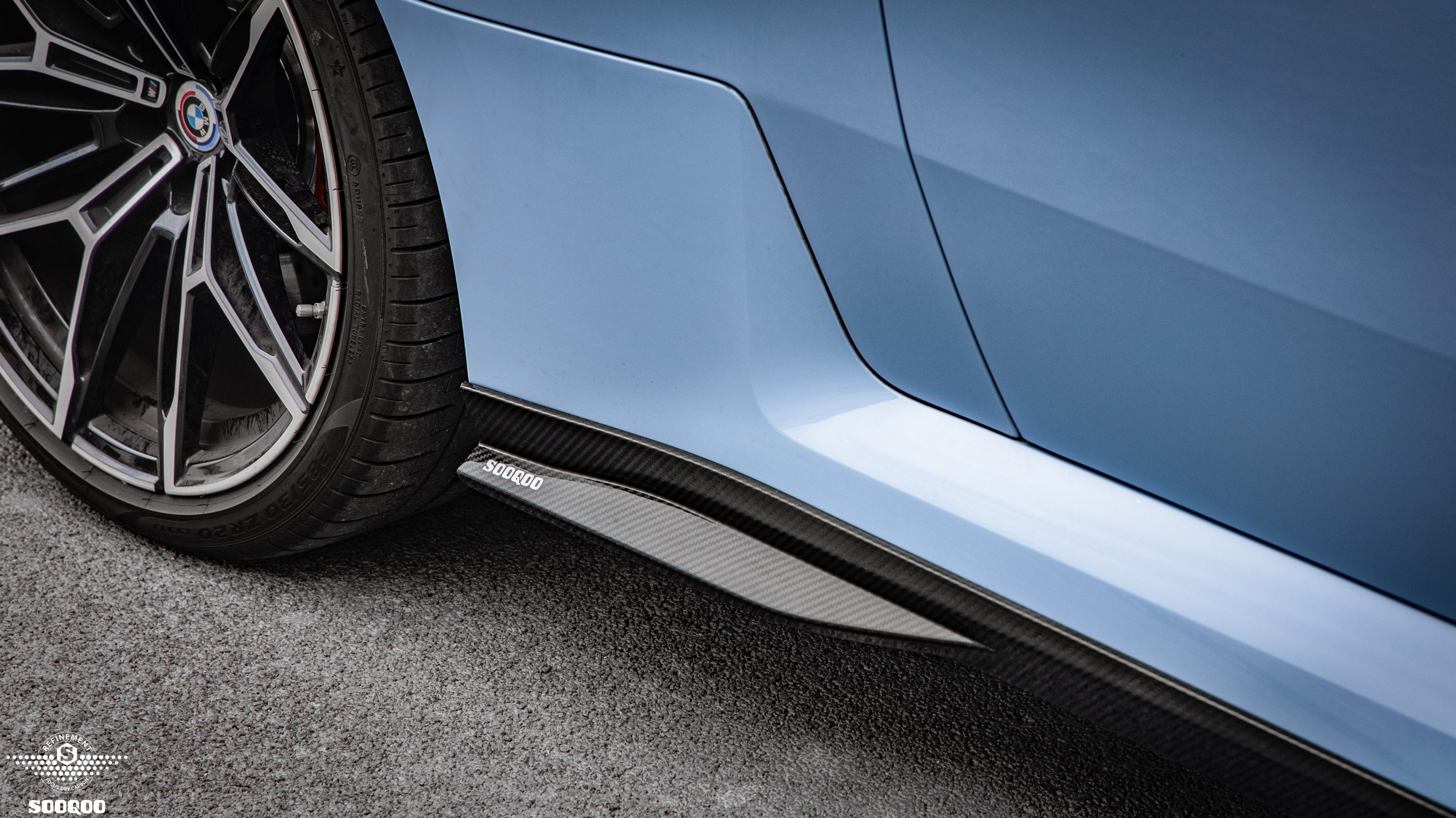 Sooqoo Pre Pregged Dry Carbon Fiber Side Skirts for BMW M2 G87 2023+