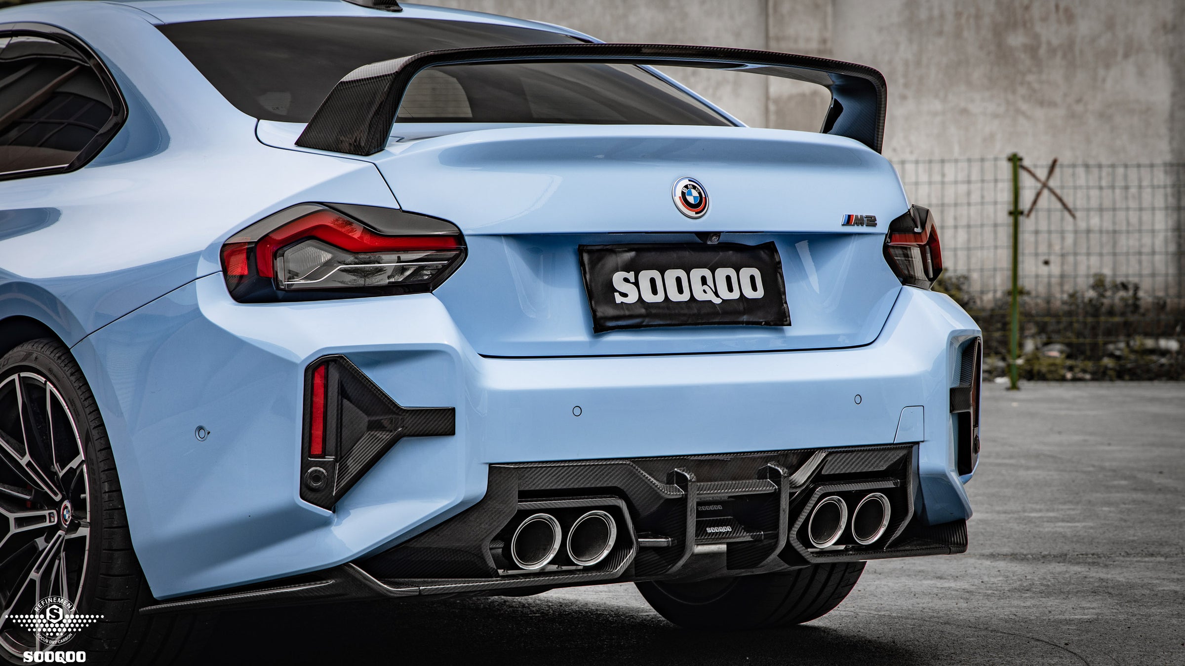 SOOQOO V1 BMW M2 G87 Rear Diffuser In Prepreg Carbon Fiber