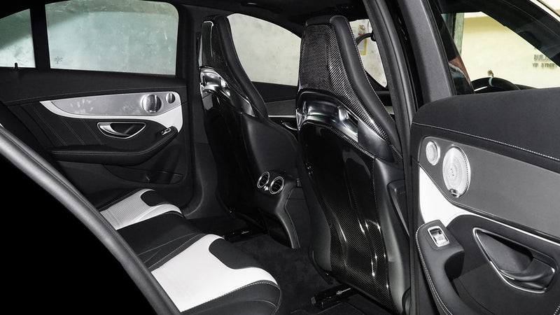 OEM Style Pre Pregged Dry Carbon Fiber OEM Sticky Seat Backrest for Mercedes-Benz AMG