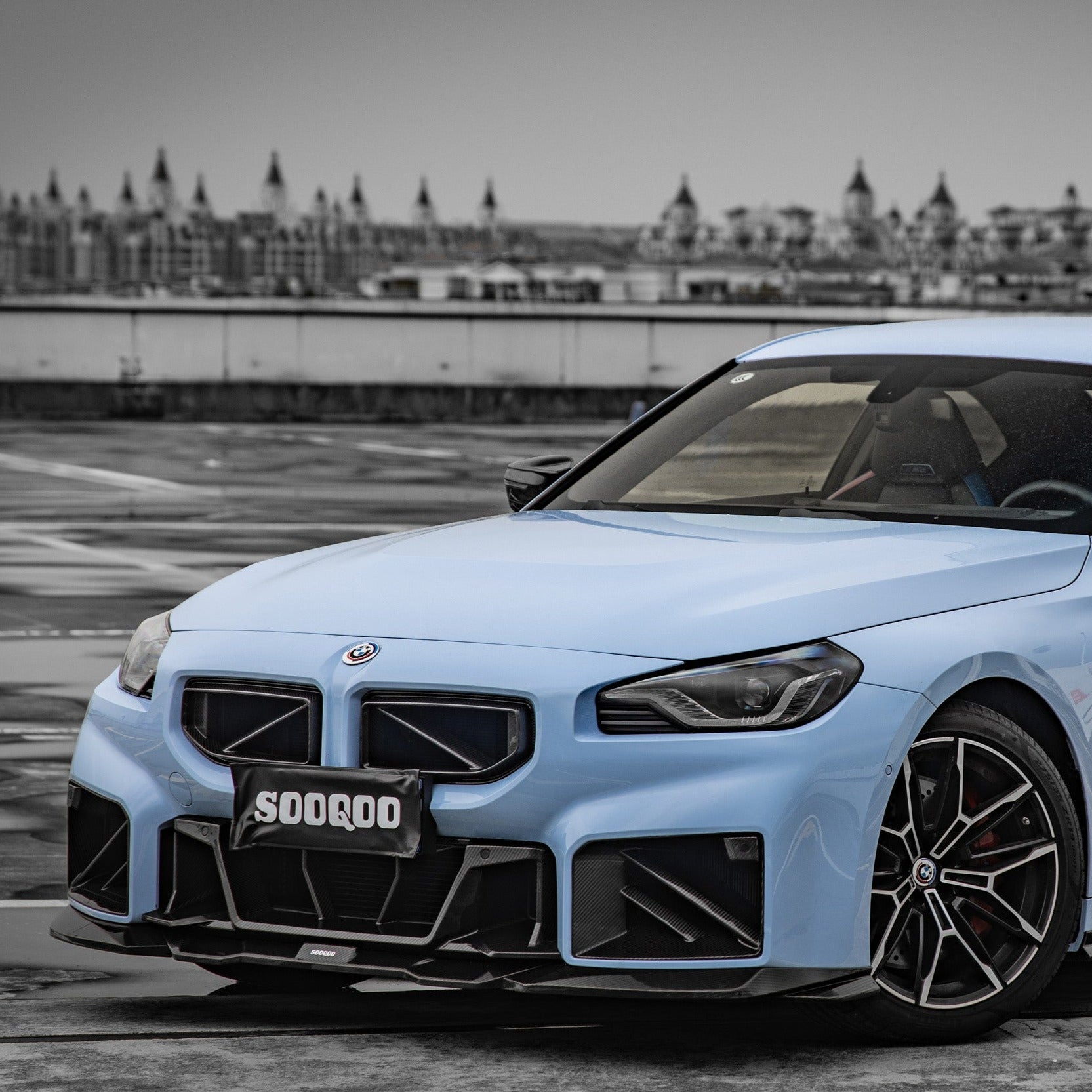 Sooqoo Pre Pregged Dry Carbon Fiber Front Lip Type B for BMW M2 G87 2023+