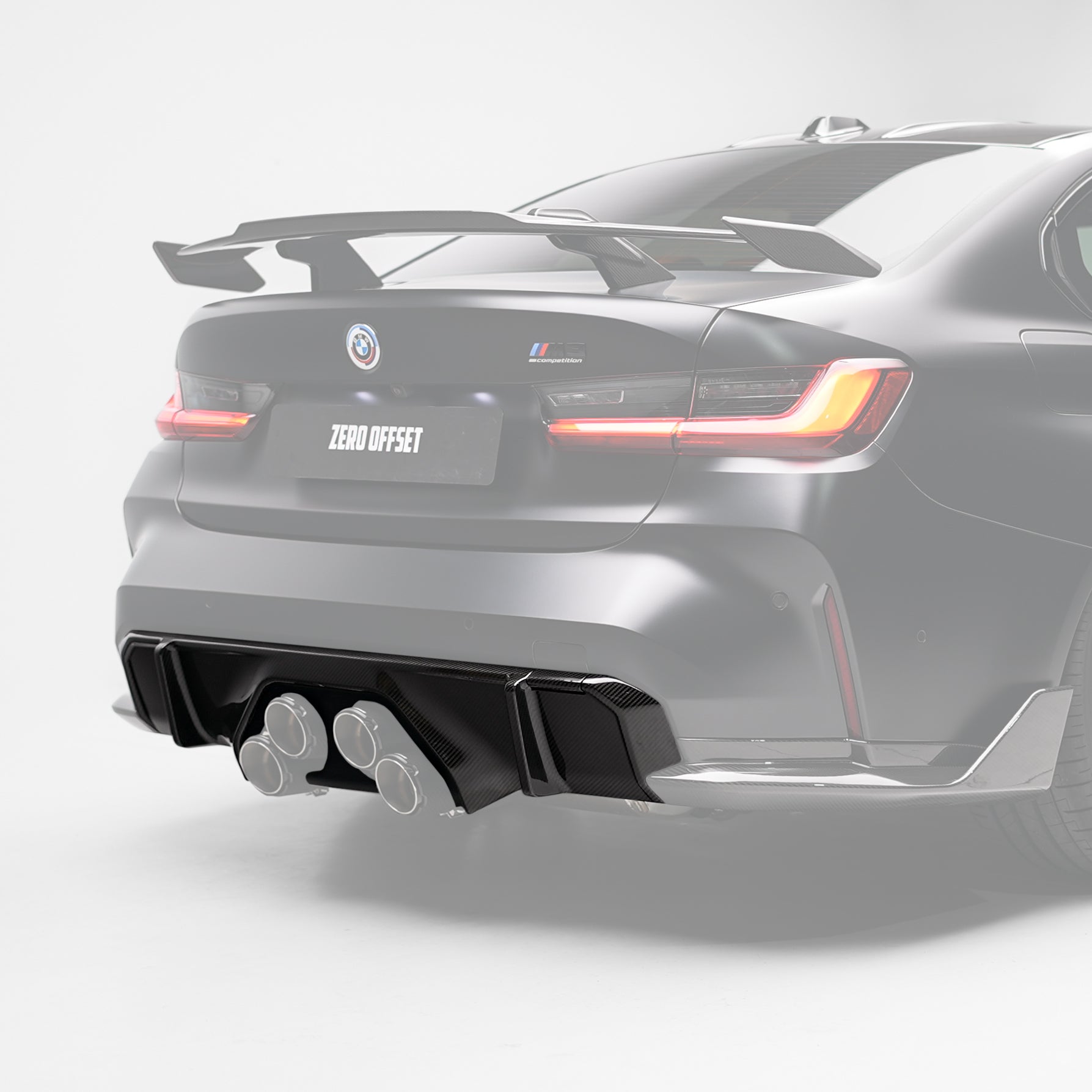 M Performance Style Pre Pregged Dry Carbon Diffuser For BMW M3 G80 G81 / M4 G82 G83 (Centre Exhaust) 2020+