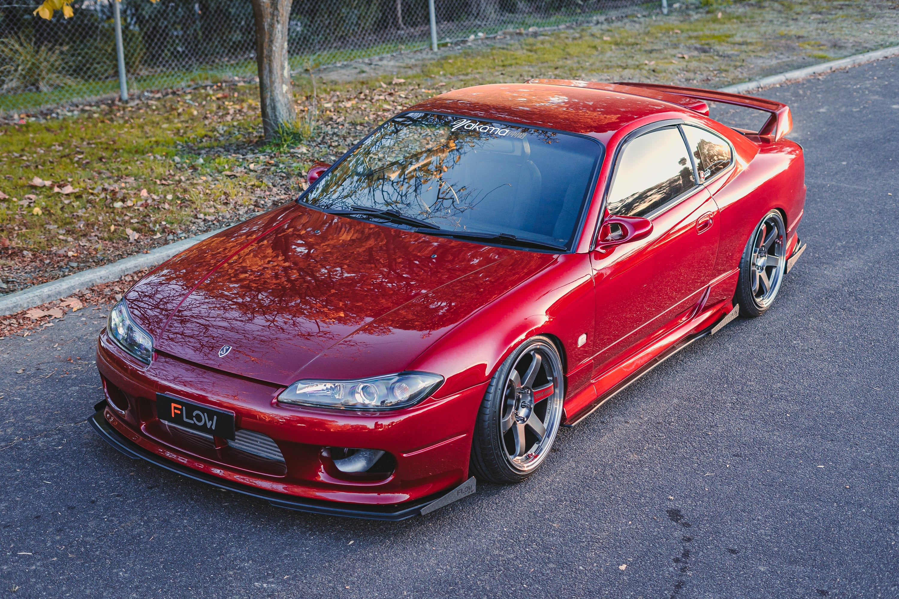 DEMO STOCK - S15 / 200SX Front Lip Splitter (For Standard Front Bar) - GLOSS BLACK