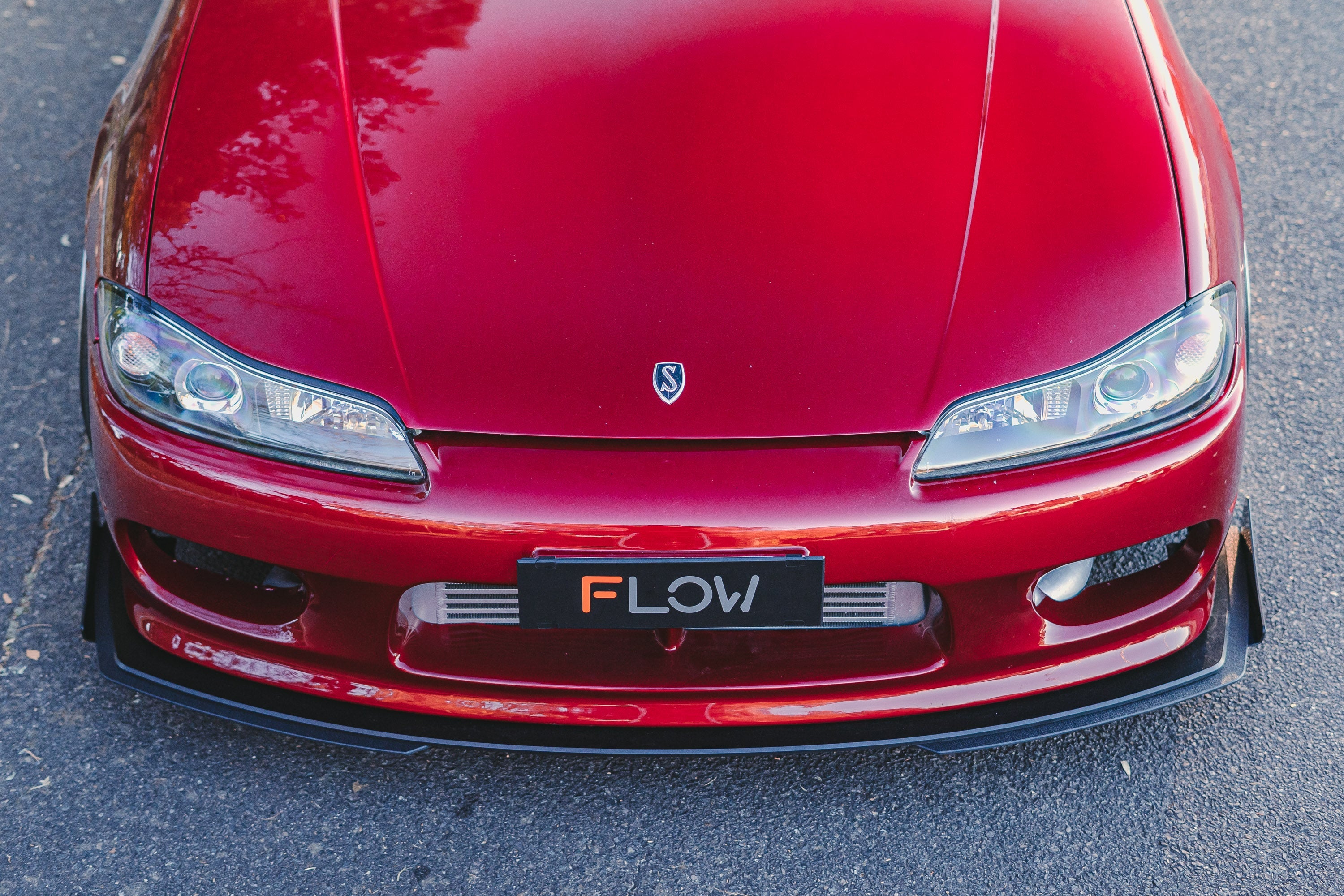 DEMO STOCK - S15 / 200SX Front Lip Splitter (For Standard Front Bar) - GLOSS BLACK