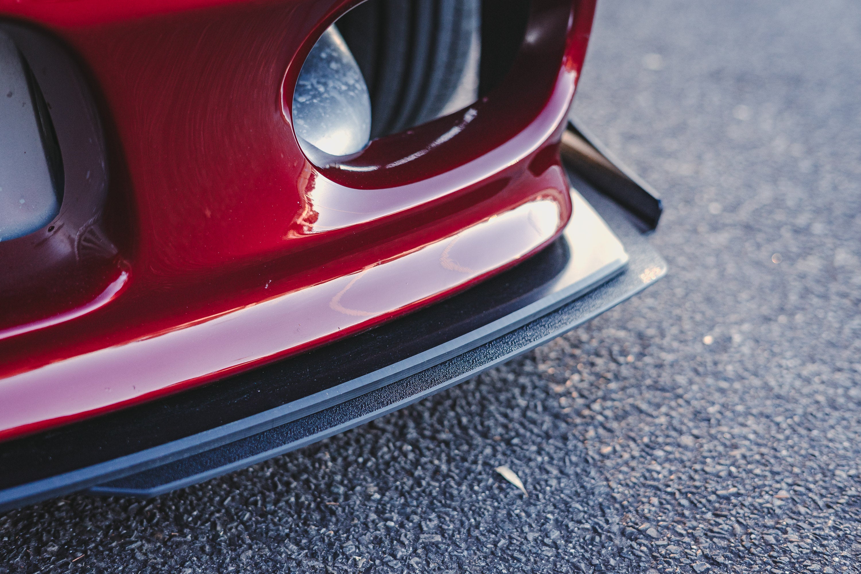 DEMO STOCK - S15 / 200SX Front Lip Splitter (For Standard Front Bar) - GLOSS BLACK