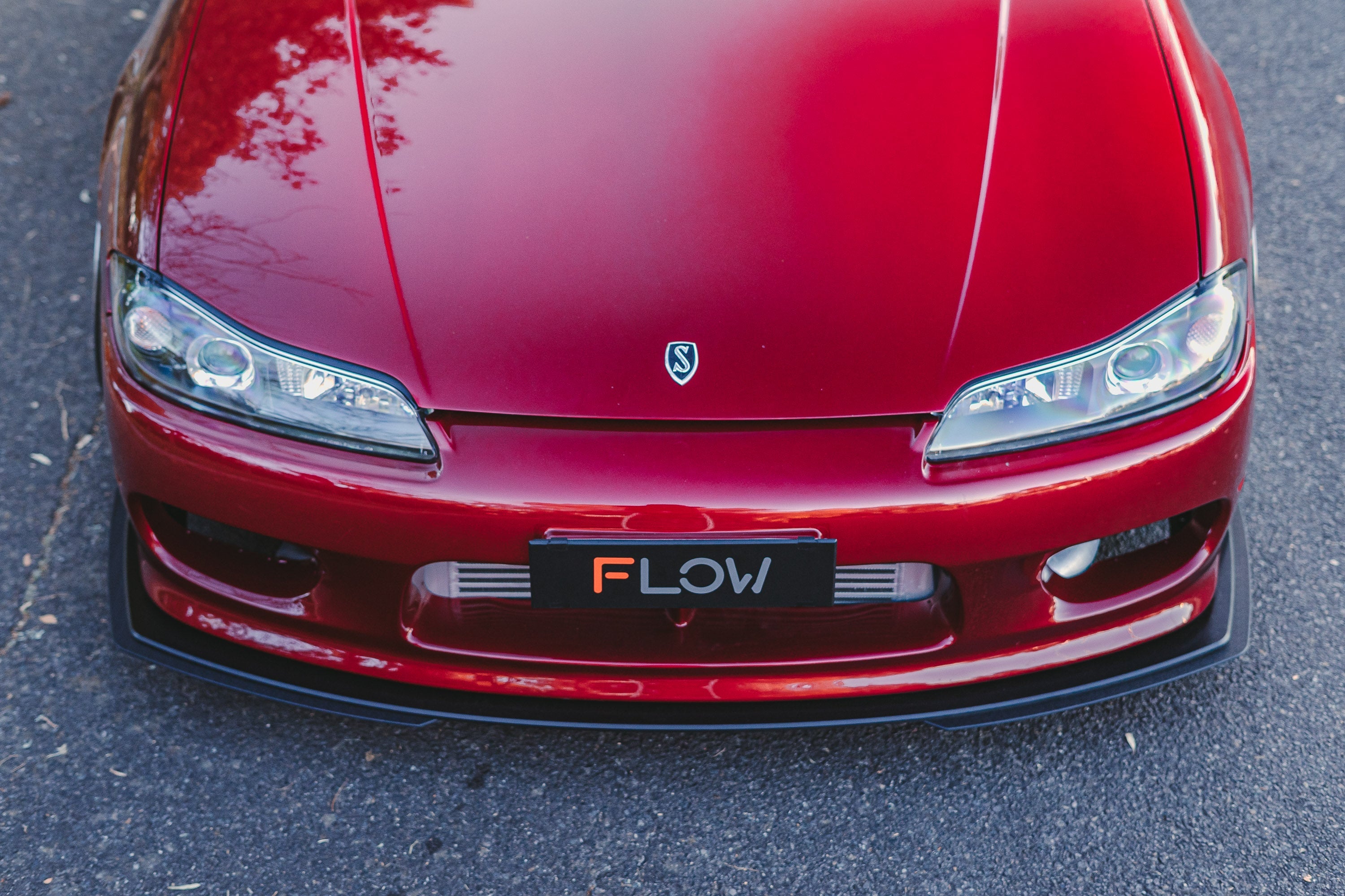 DEMO STOCK - S15 / 200SX Front Lip Splitter (For Standard Front Bar) - GLOSS BLACK