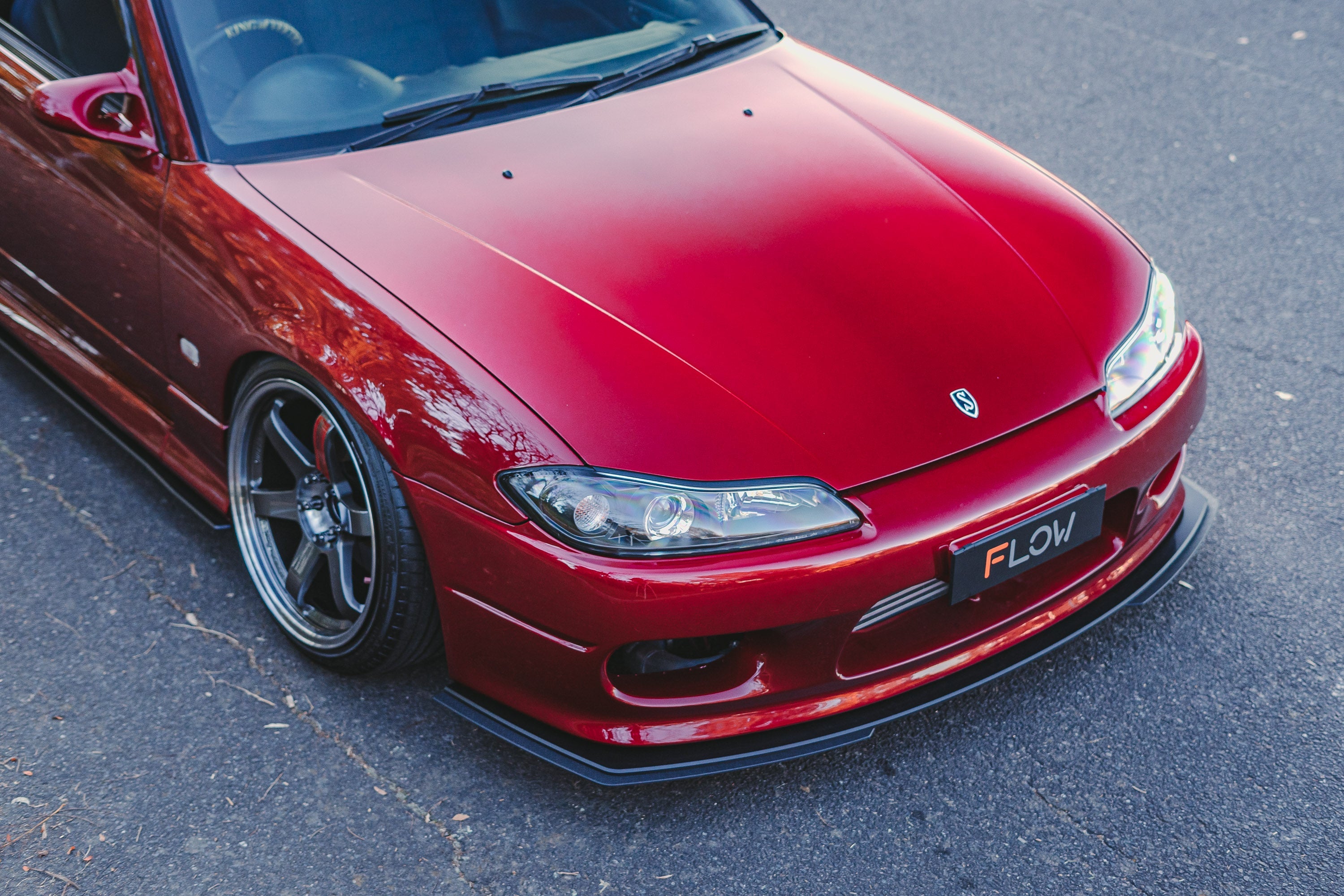 DEMO STOCK - S15 / 200SX Front Lip Splitter (For Standard Front Bar) - GLOSS BLACK
