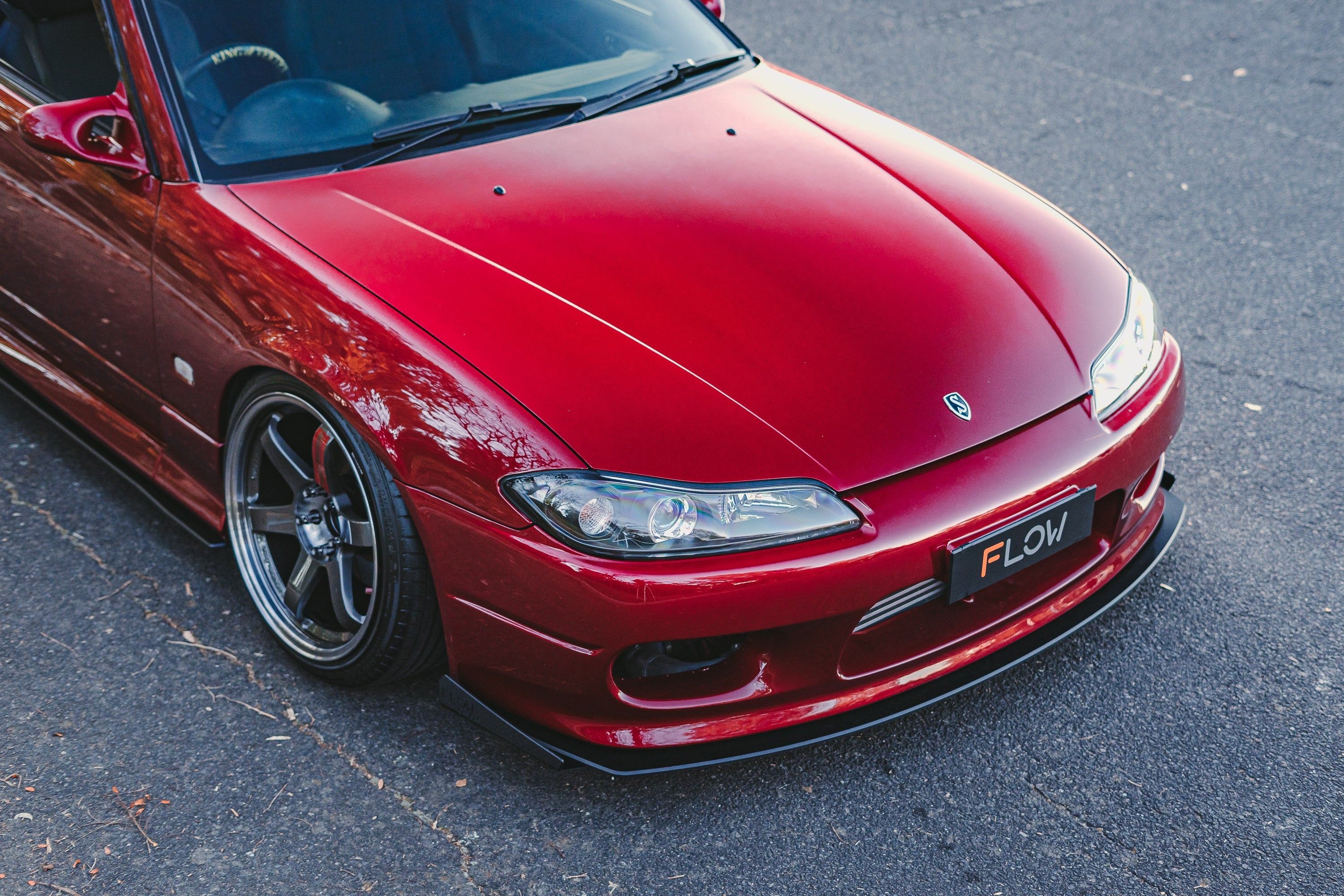 DEMO STOCK - S15 / 200SX Front Lip Splitter (For Standard Front Bar) - GLOSS BLACK