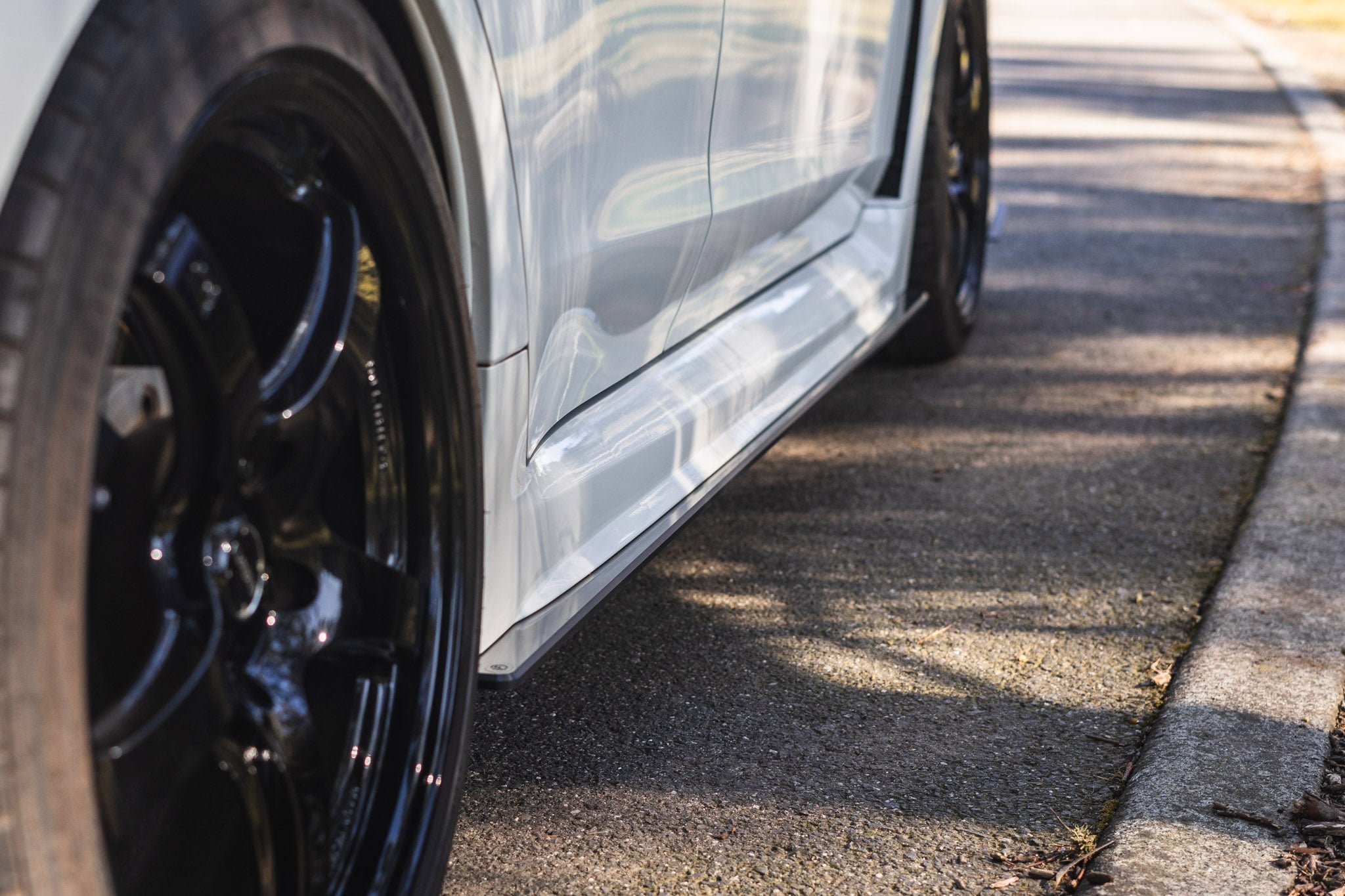 RETURNED STOCK - VA WRX & STI Side Skirt Splitters (Pair) - TEXTURED MATTE BLACK