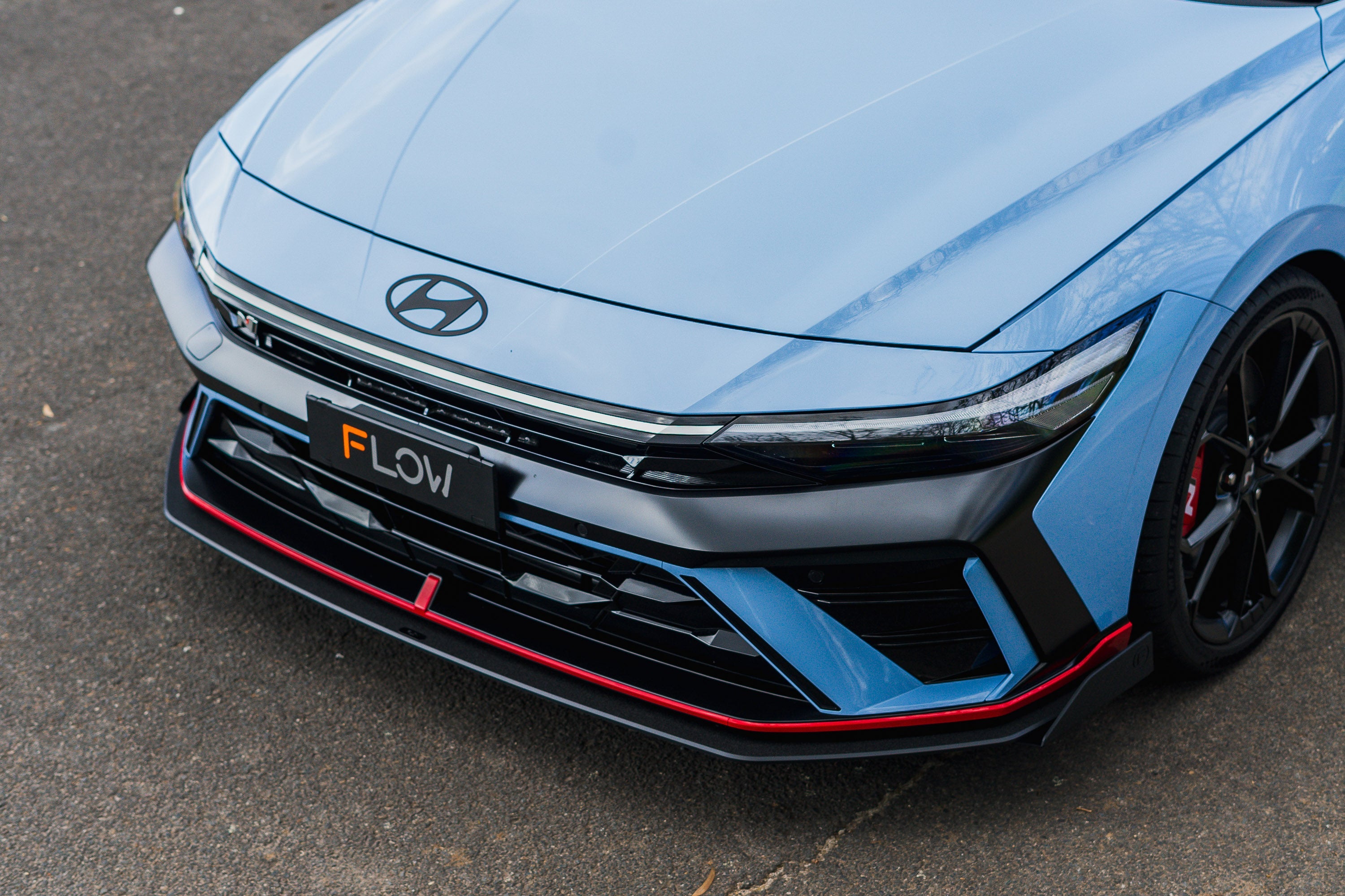 CN7 V2 Elantra N Sedan Facelift V2 - 2024+ Front Lip Splitter & Mounting Brackets (Pair)