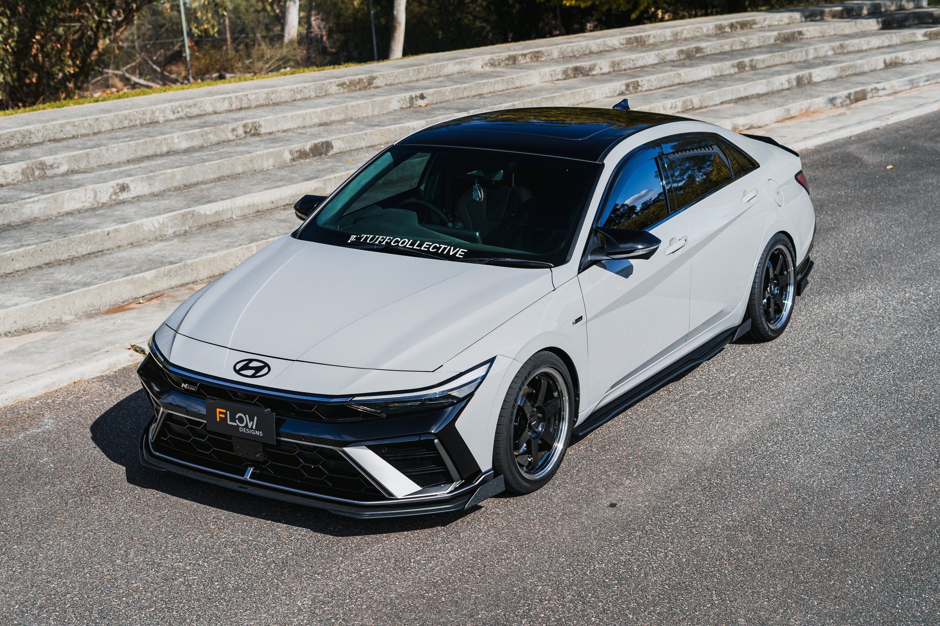 Hyundai CN7 V2 i30 N-Line Sedan FL 2025 Front Lip Splitter Extensions (Pair)