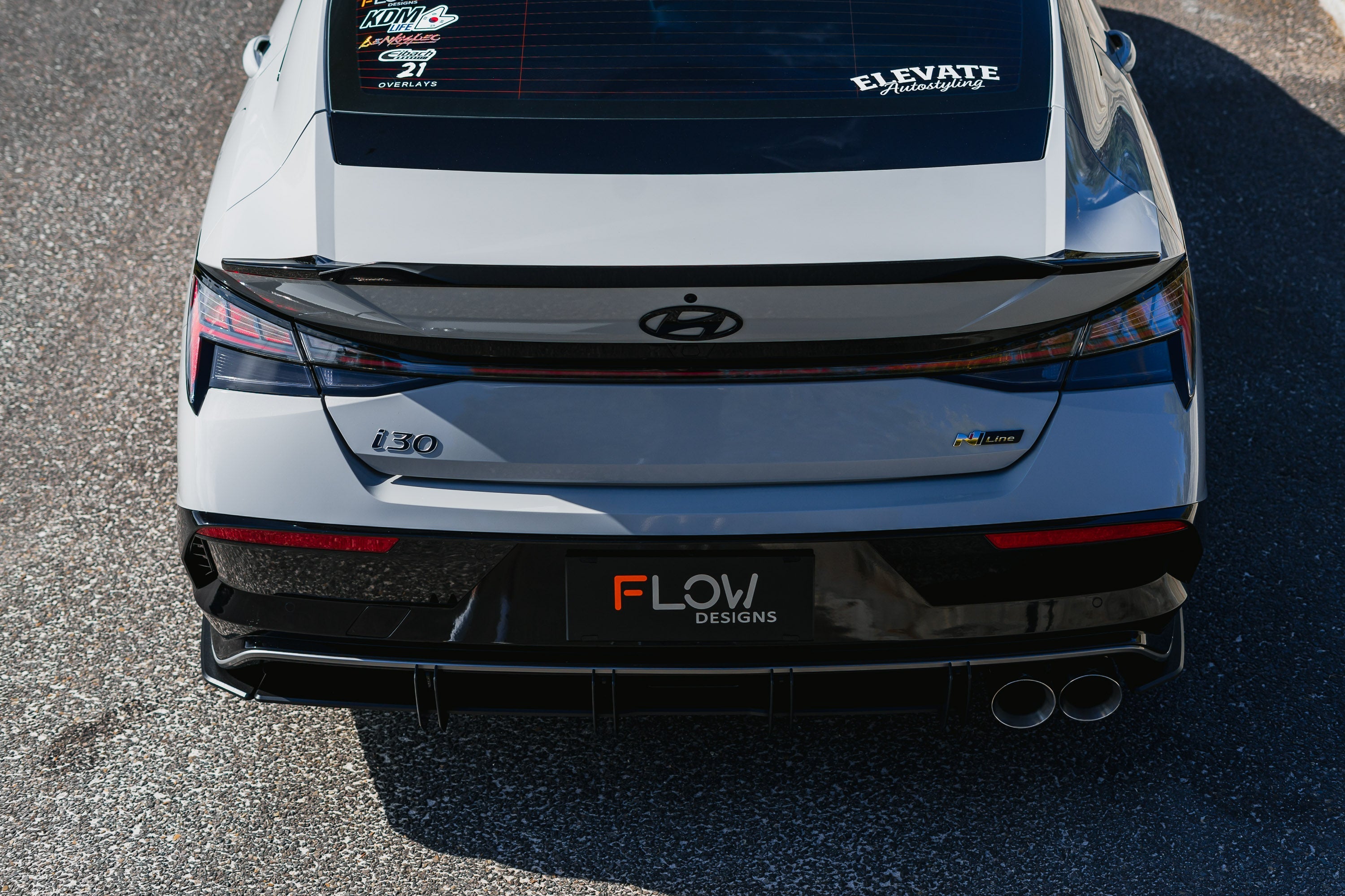 Hyundai CN7 V2 i30 N-Line Sedan FL 2025 Rear Spats (Pair)