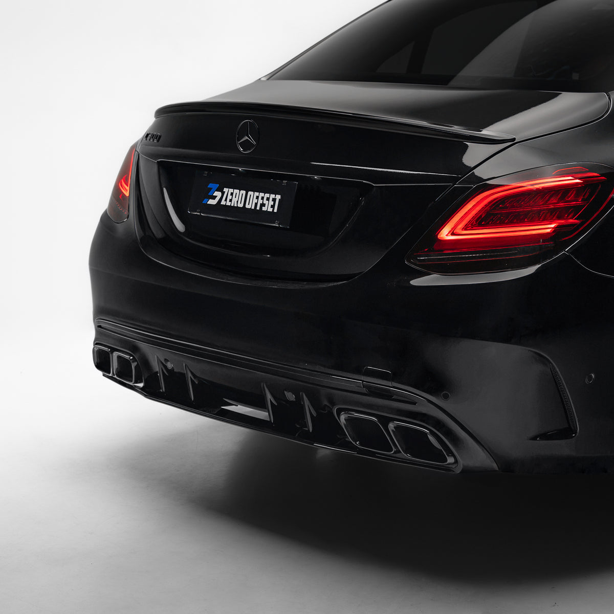 AMG Style Rear Diffuser & Exhaust Tips for Mercedes-Benz C Class W205 Sedan / S205 Wagon 2019-2022