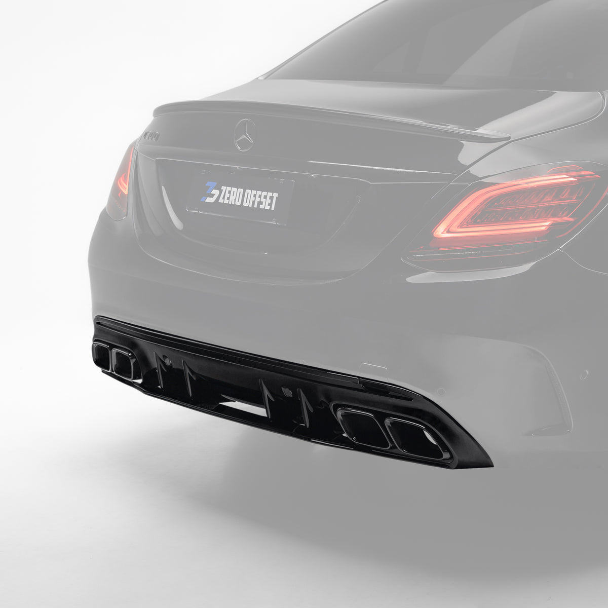 AMG Style Rear Diffuser & Exhaust Tips for Mercedes-Benz C Class W205 Sedan / S205 Wagon 2019-2022