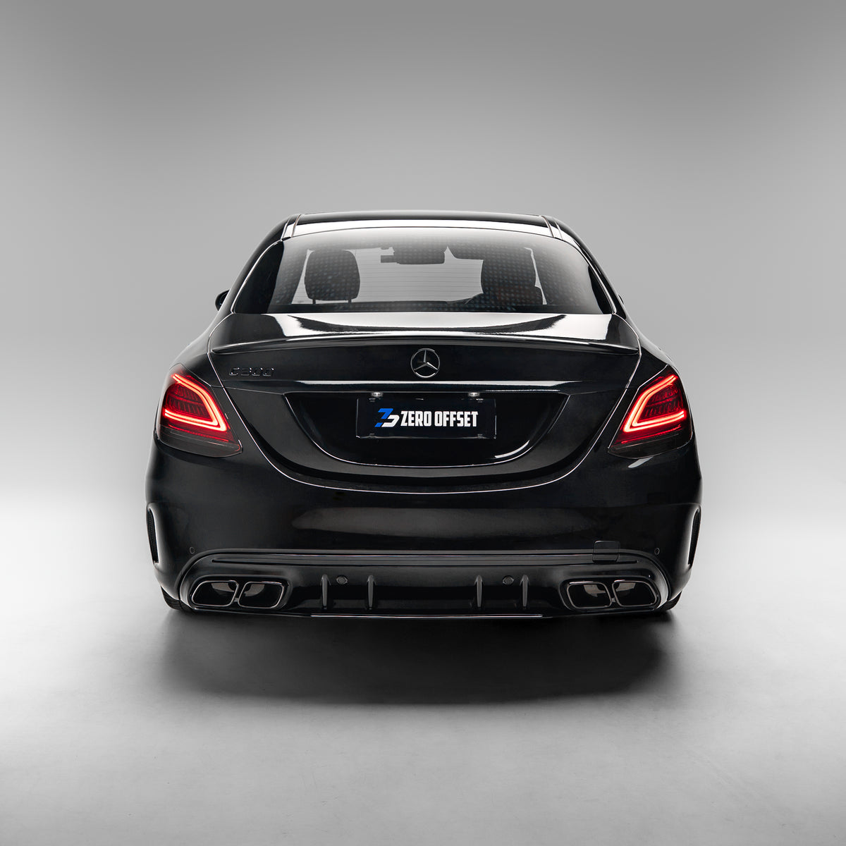 AMG Style Rear Diffuser & Exhaust Tips for Mercedes-Benz C Class W205 Sedan / S205 Wagon 2019-2022