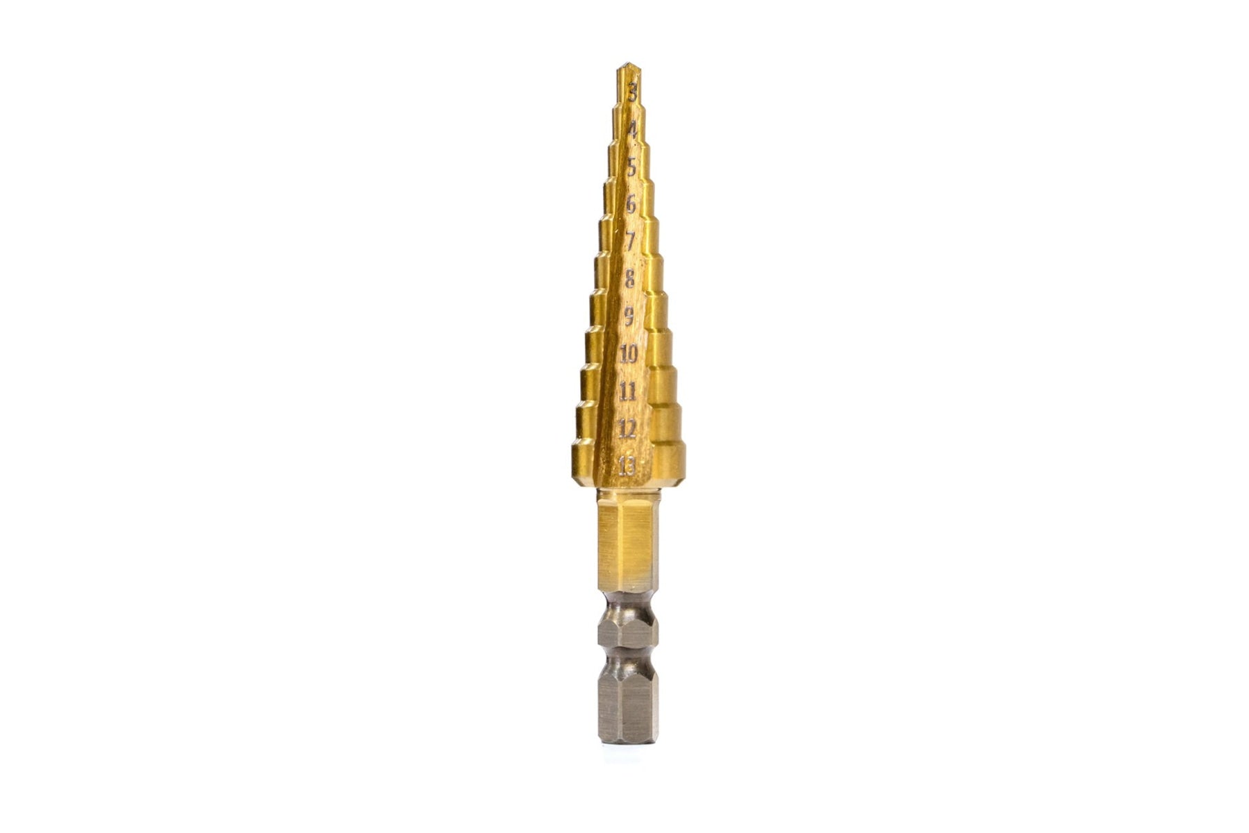 Metric Step Drill Bit : HSS Titanium Coated 3mm â€“ 13mm