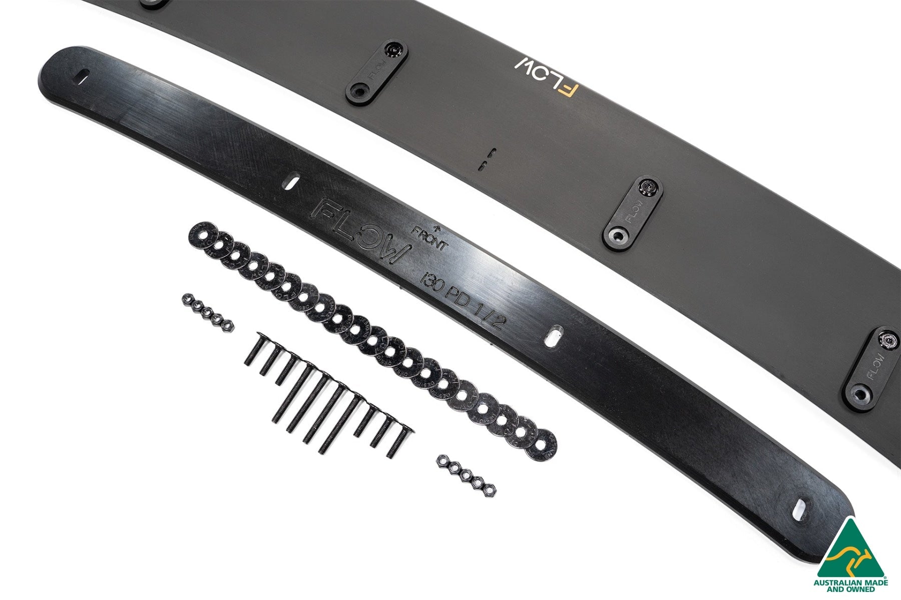 DISCONTINUED SANDED MATTE FINISH - i30 Hatch PD1, PD2 2018-2020 Front Lip Splitter & Mounting Brace