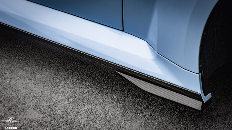 BMW M2 G87 AD STYLE DRY CARBON FIBER SIDE SKIRTS